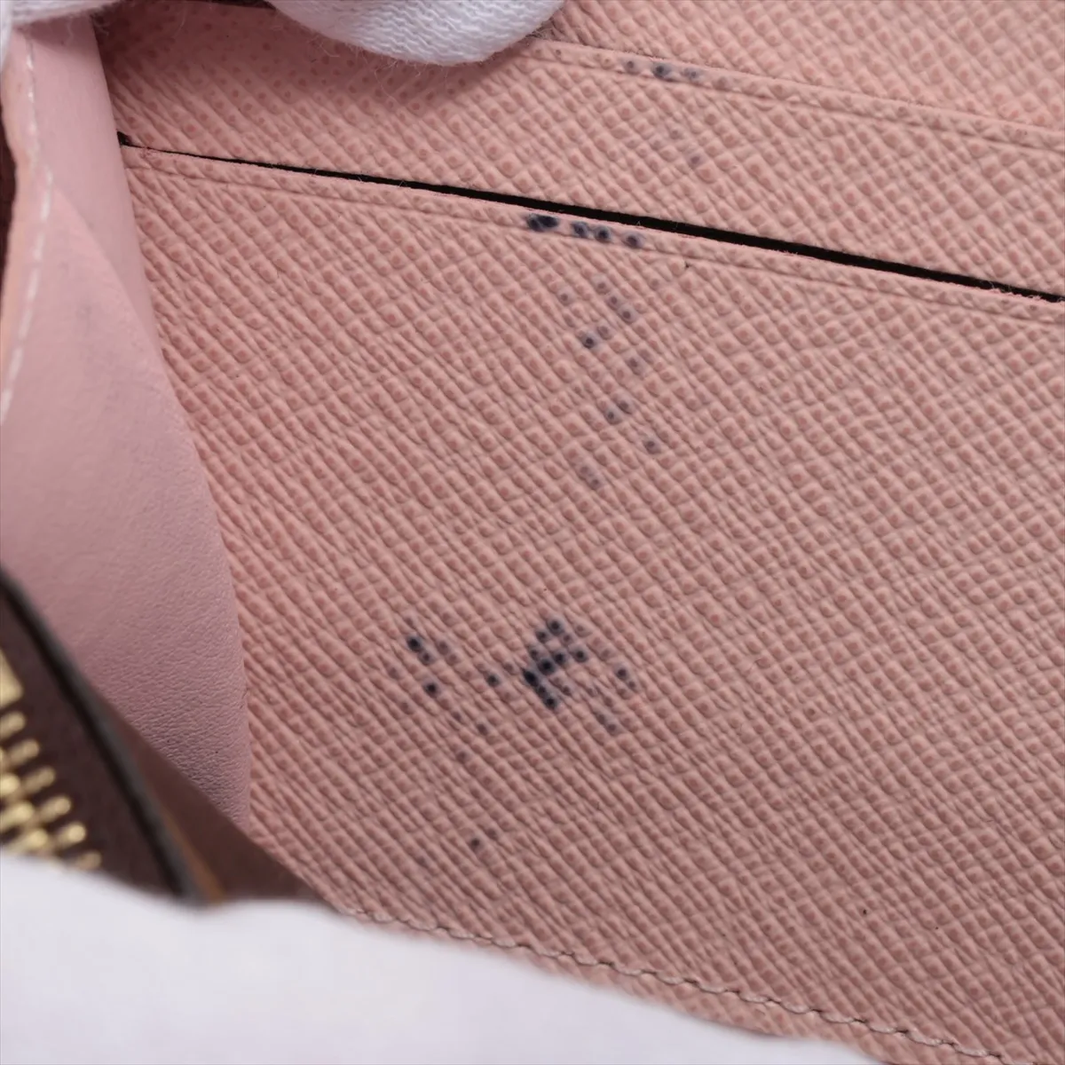 Monogram Portefeuille Clemence M61298 Rose Ballerine Round Zip Wallet RFID Reactive — view 13