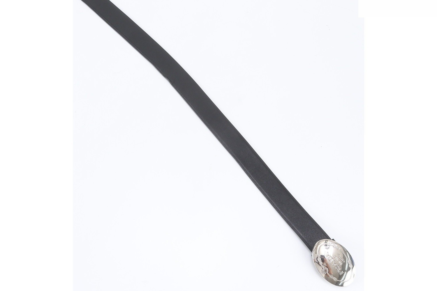 Logo buckle leather belt, black, fashion — view 4