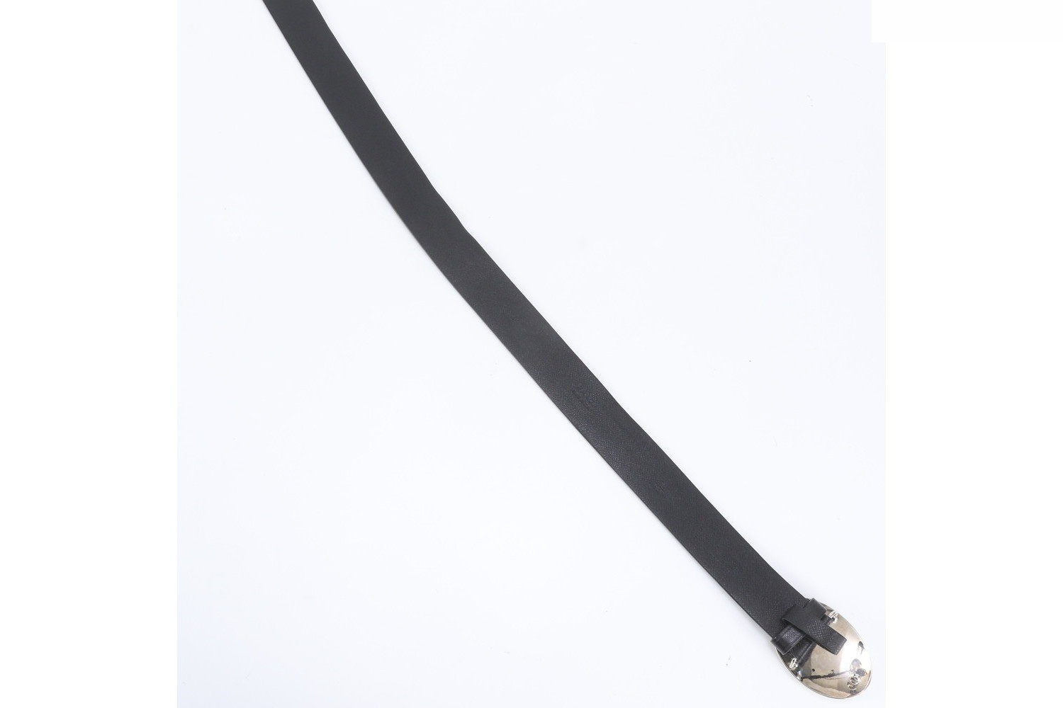 Logo buckle leather belt, black, fashion — view 6
