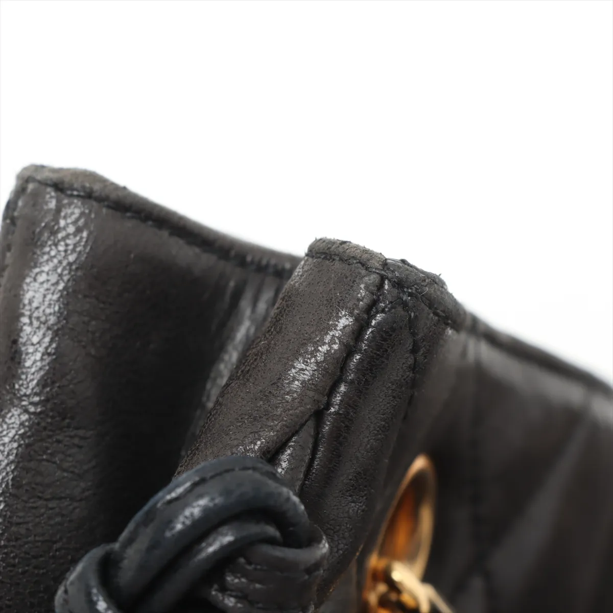 Matelasse Lambskin Chain Tote Bag Coco Ball Black Gold Hardware 2872233 2nd Edition — view 12