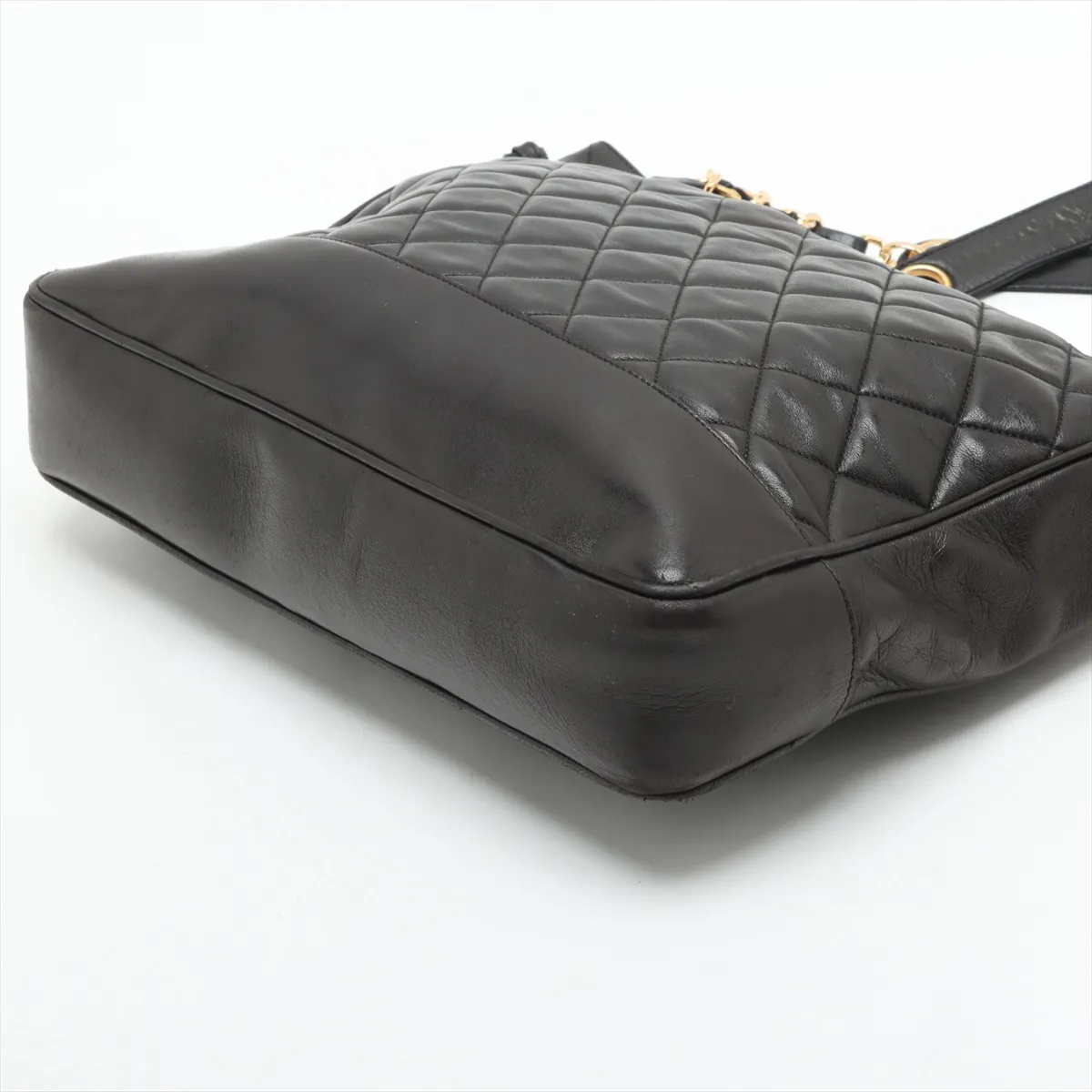Matelasse Lambskin Chain Tote Bag Coco Ball Black Gold Hardware 2872233 2nd Edition — view 3