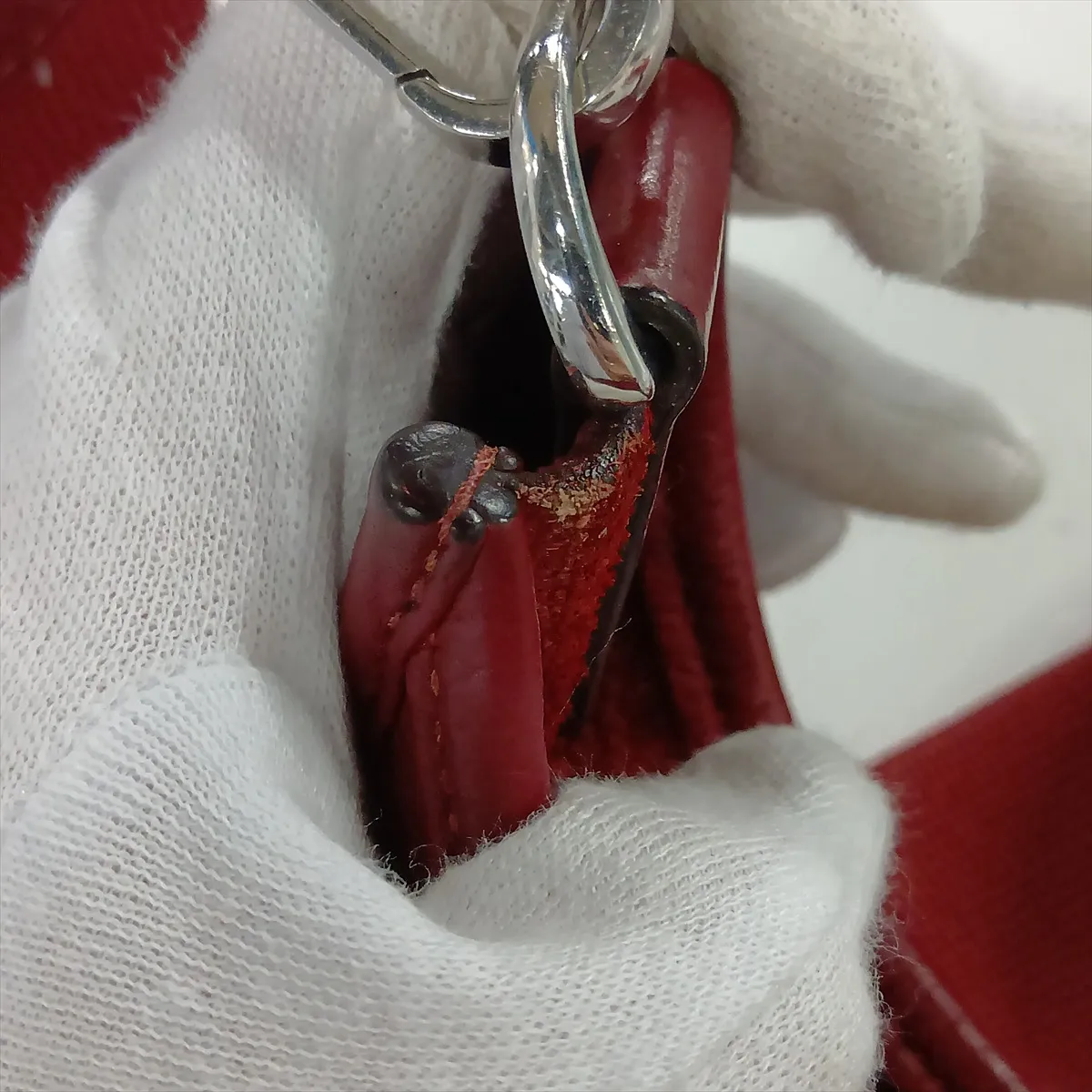Evelyne 3 29 PM Taurillon Clemence Rouge Grenat Silver Hardware X: 2016 — view 10