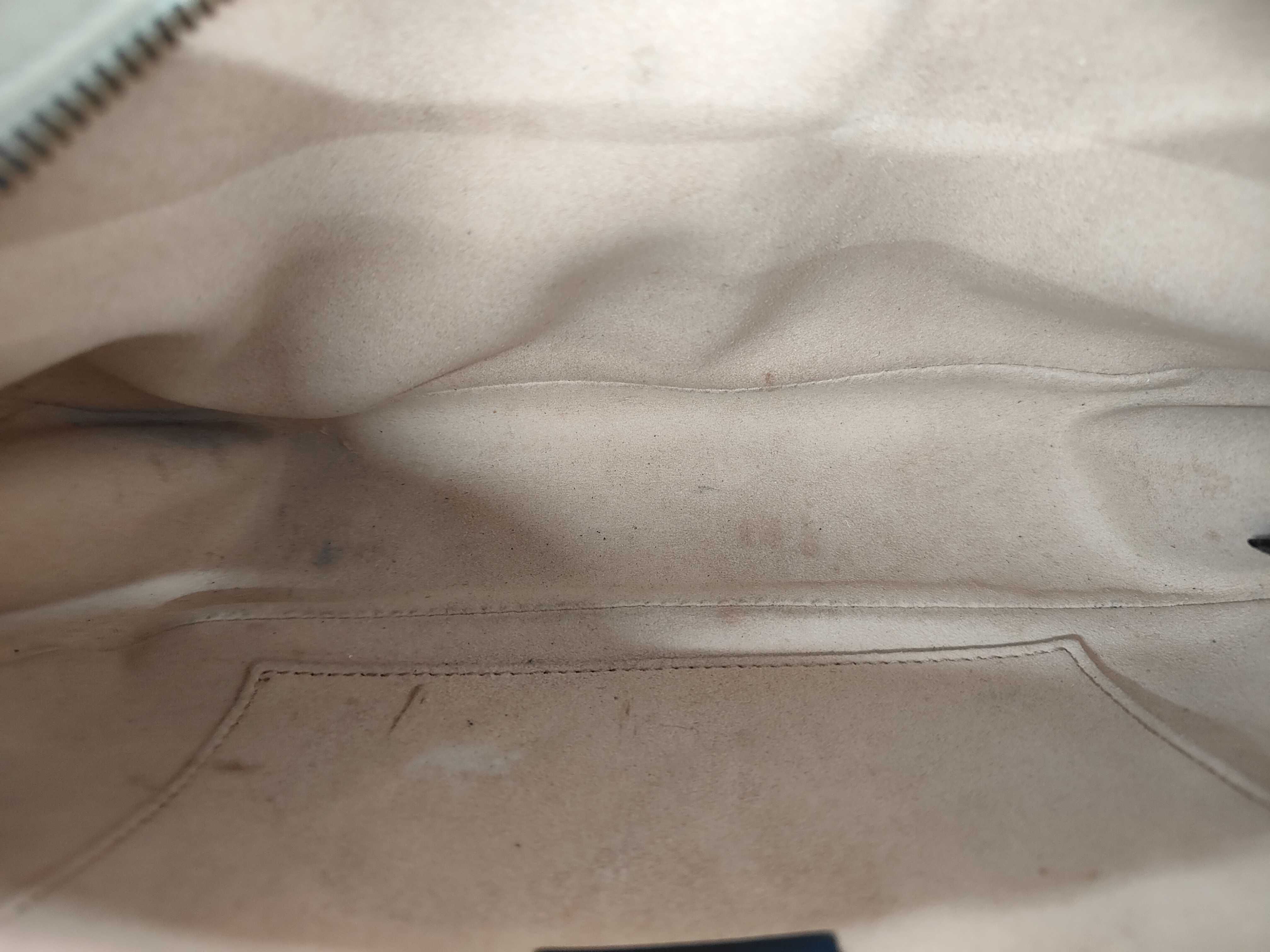 GG Marmont Leather Shoulder Bag, Ivory/Navy, Women's, 447632, Free Shipping, Used, z10847 — view 8
