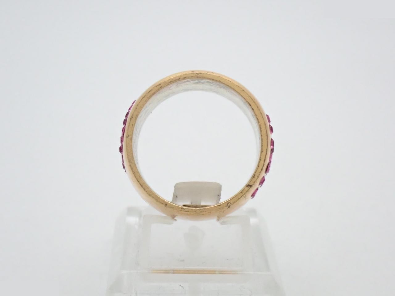 Coco Mark Heart Rhinestone Ring 02P Size #13.5 — view 3