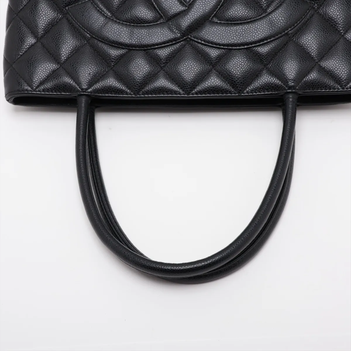 Reissue Caviar Skin Tote Bag, Black with Silver Hardware, 7589346, Series 7 — view 5