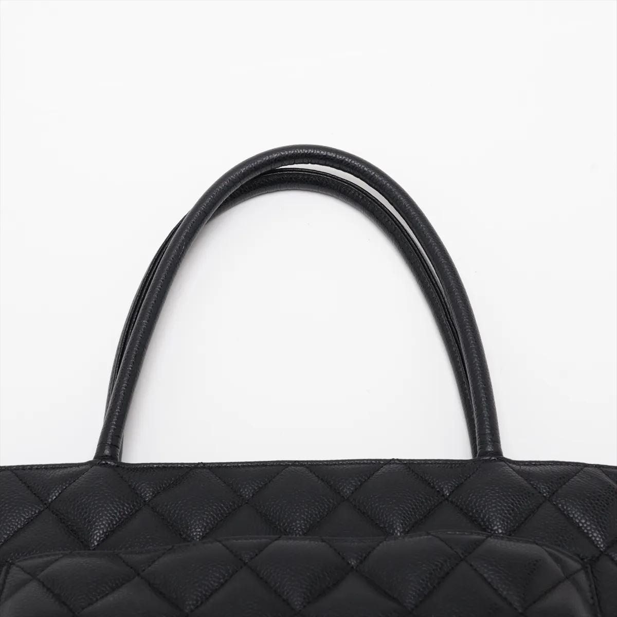 Reissue Caviar Skin Tote Bag, Black with Silver Hardware, 7589346, Series 7 — view 6