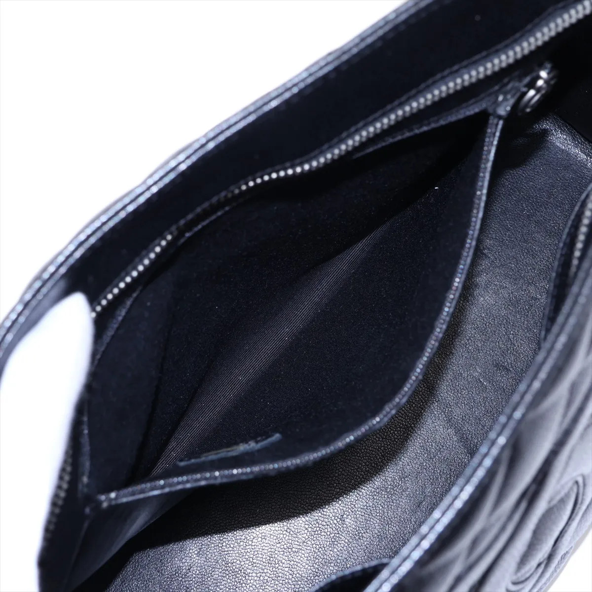 Reissue Caviar Skin Tote Bag, Black with Silver Hardware, 7589346, Series 7 — view 9