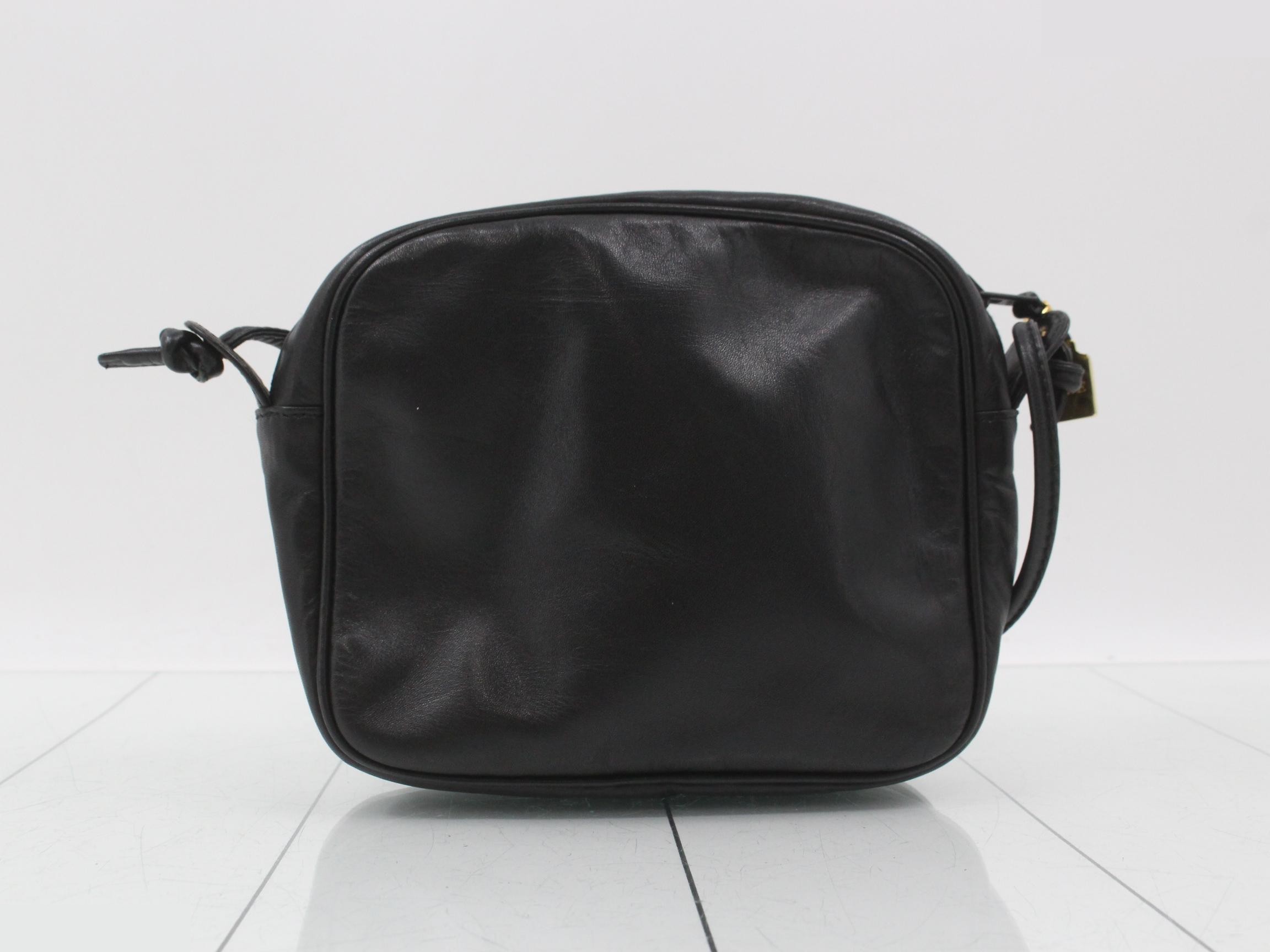 Anagram Nappa Leather Shoulder Bag, Black — view 2