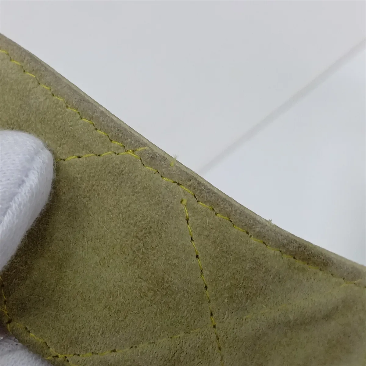 Matelassé Suede Shoulder Bag, Green with Gold Hardware, 2657433, Series 2 — view 15