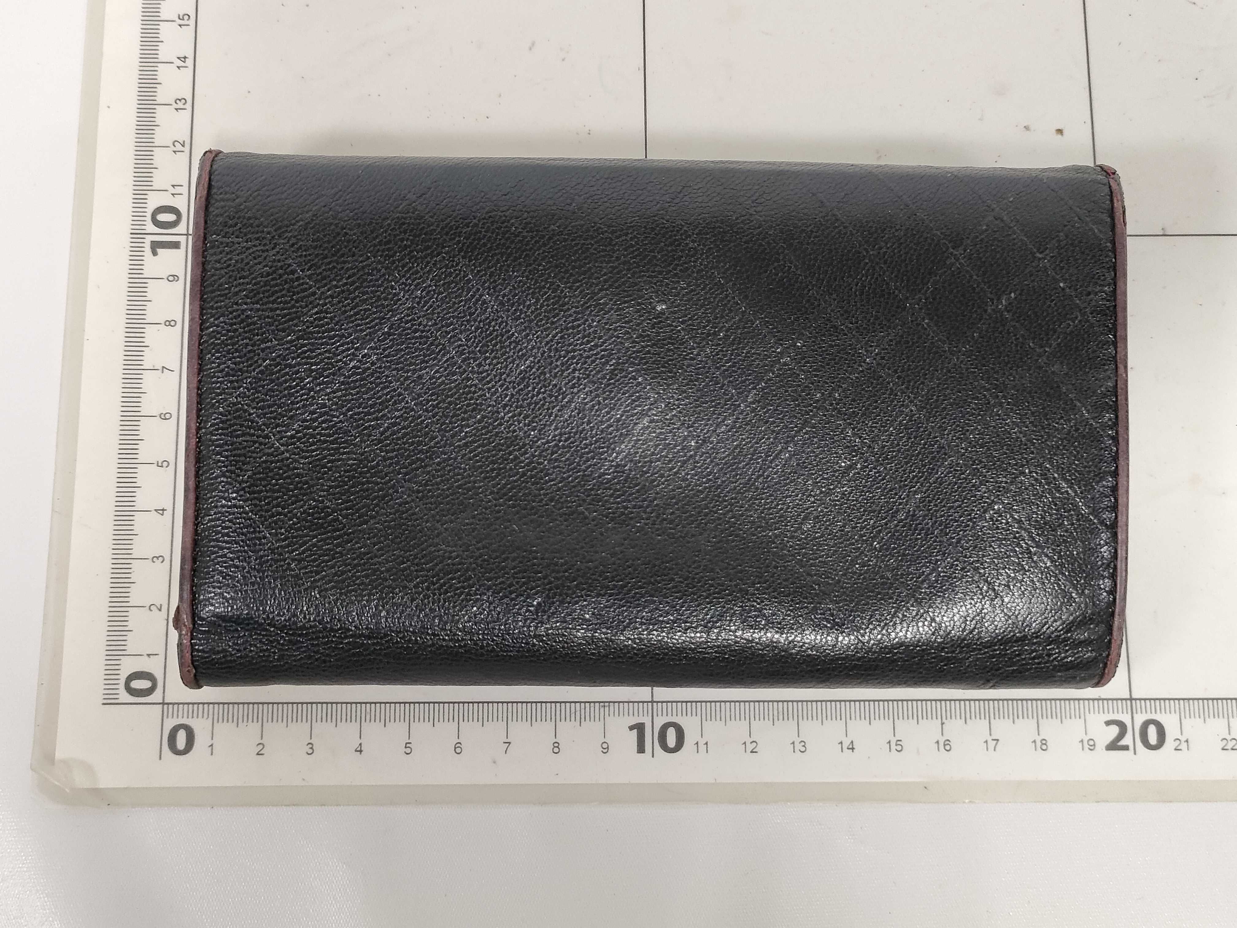 Coco Mark Bicolore Long Wallet, Black, with Seal — view 2