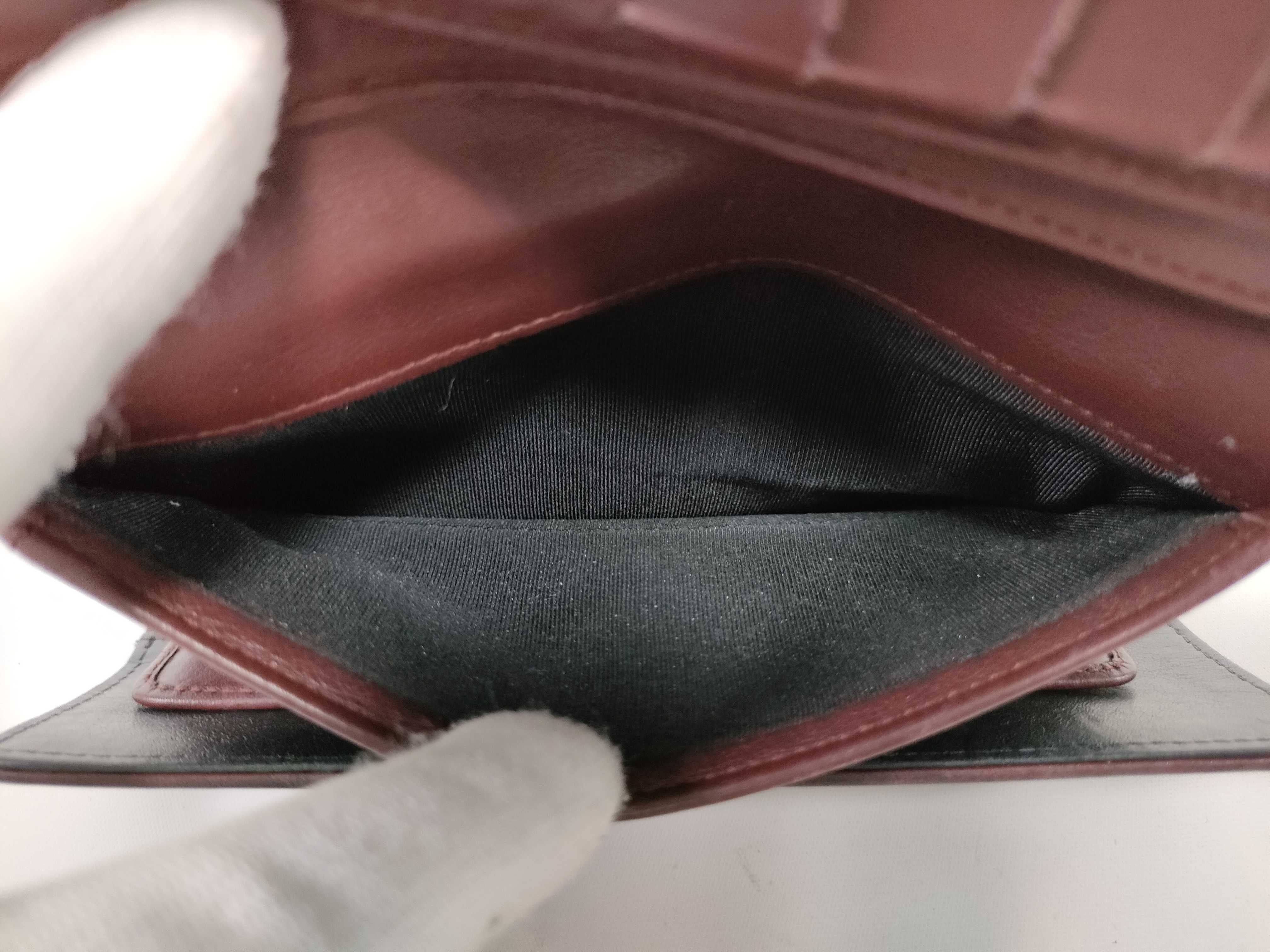 Coco Mark Bicolore Long Wallet, Black, with Seal — view 13