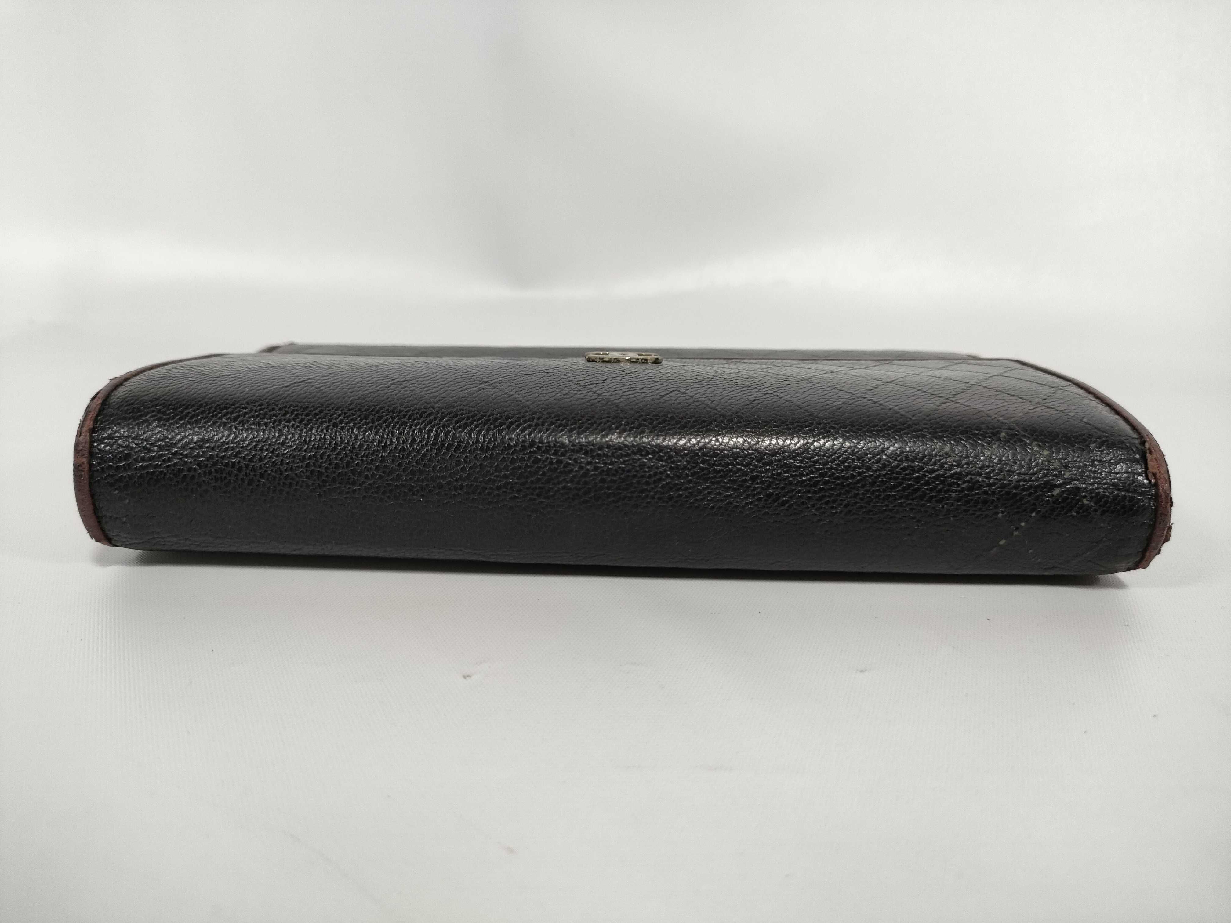 Coco Mark Bicolore Long Wallet, Black, with Seal — view 7