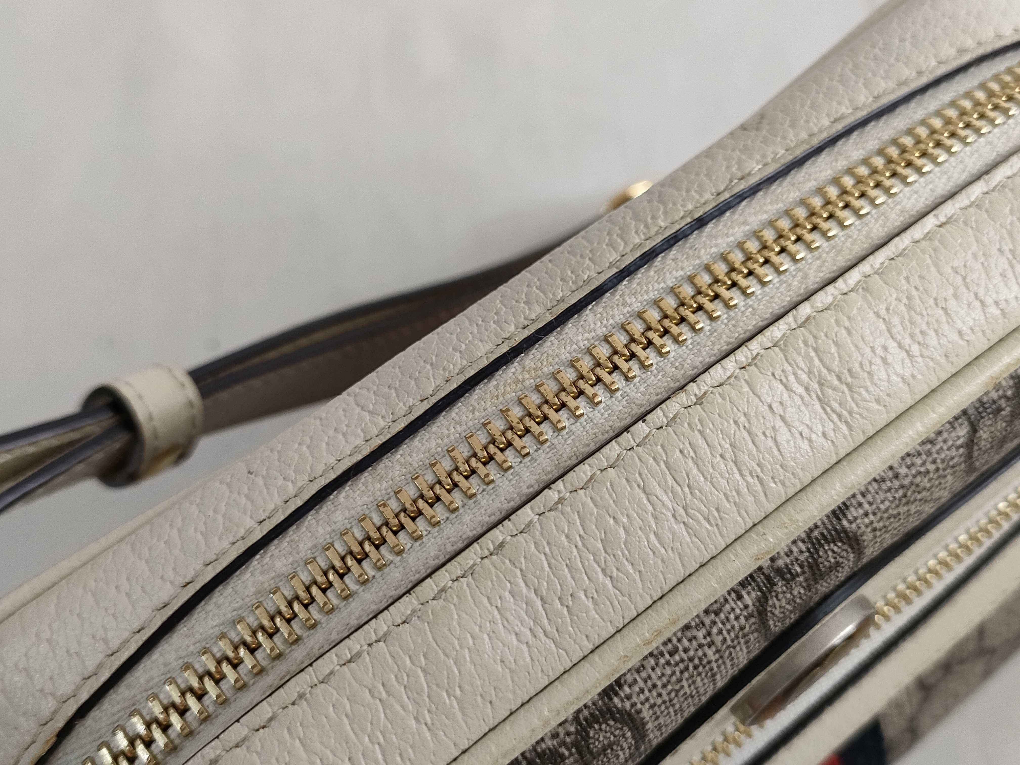 GG Supreme Ophidia PVC x Leather Shoulder Bag, Beige, 517350 (Shoulder Bag) — view 8