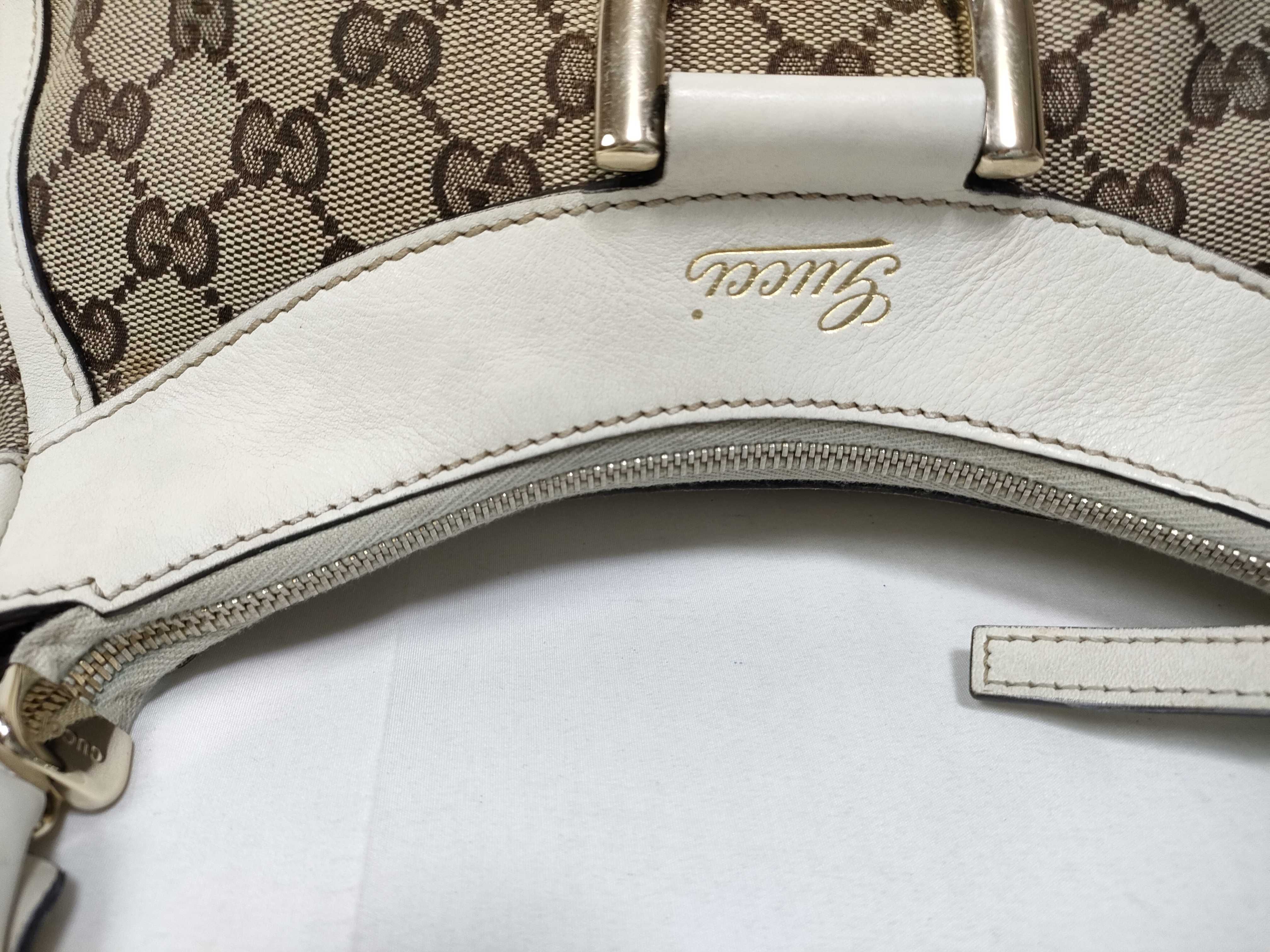 GG Logo Jacquard D-Ring Hobo Shoulder Bag (Handbag) — view 8