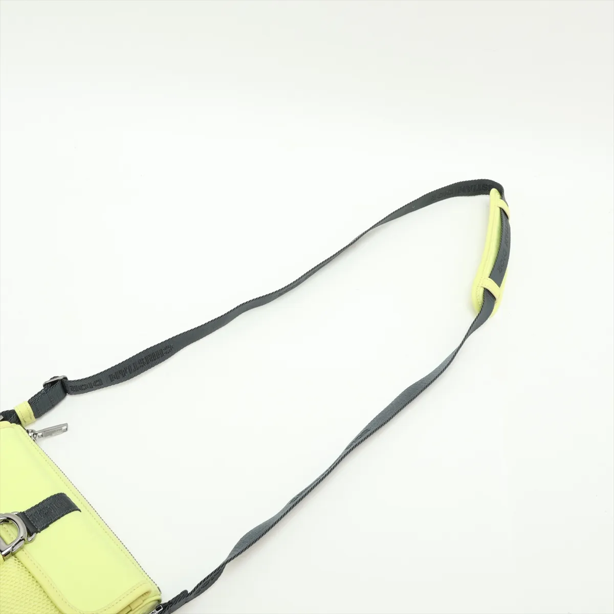 Canvas x Mesh Shoulder Bag, Yellow — view 5