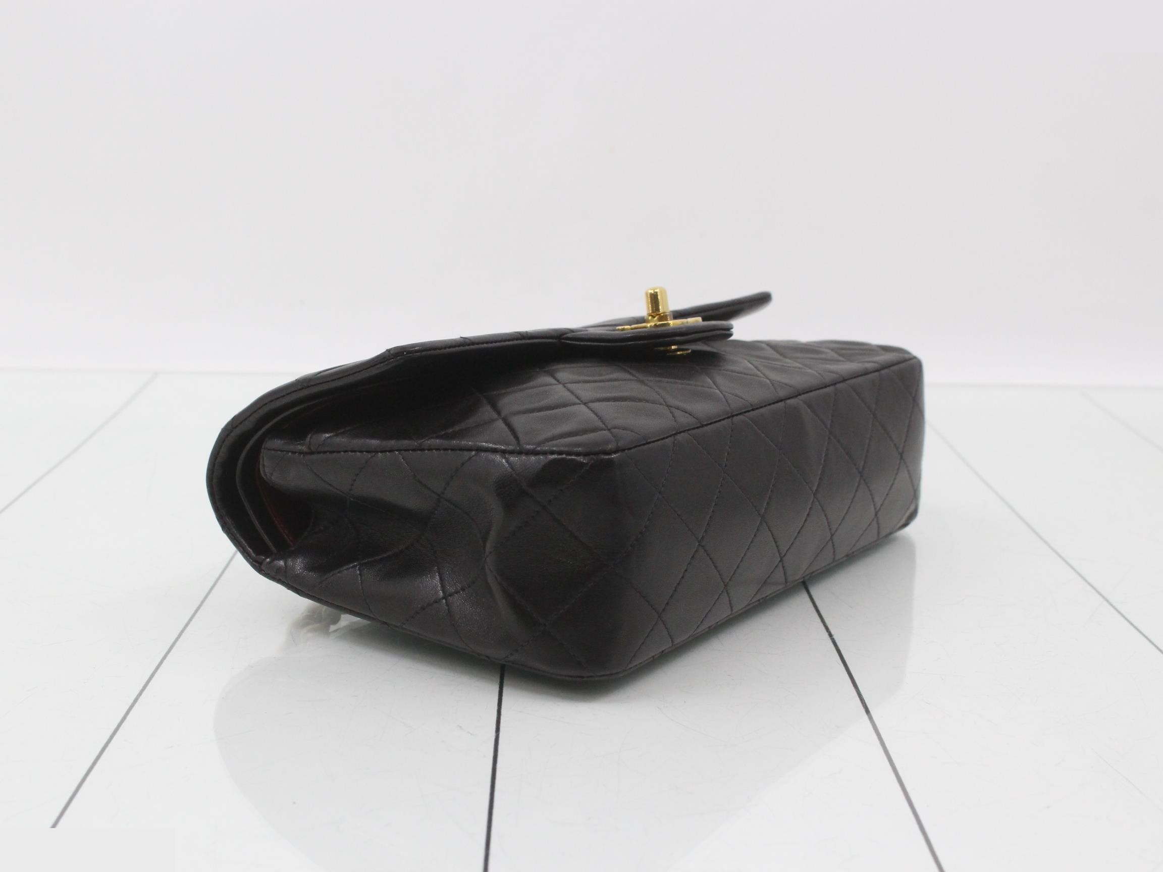Matelassé 23 Double Chain Shoulder Bag, Double Flap, Lambskin, Black, Series 2, W23 — view 5