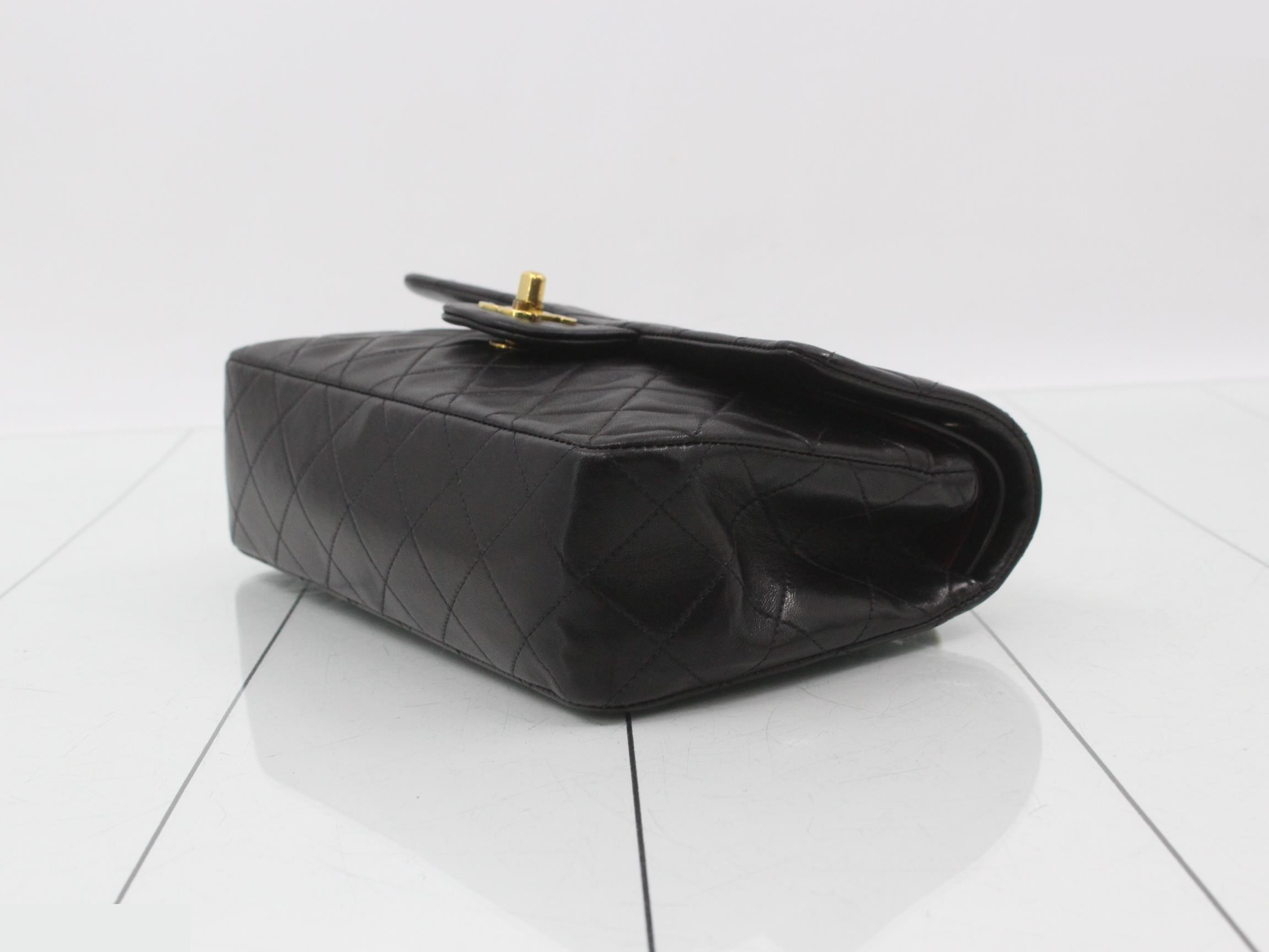 Matelassé 23 Double Chain Shoulder Bag, Double Flap, Lambskin, Black, Series 2, W23 — view 6