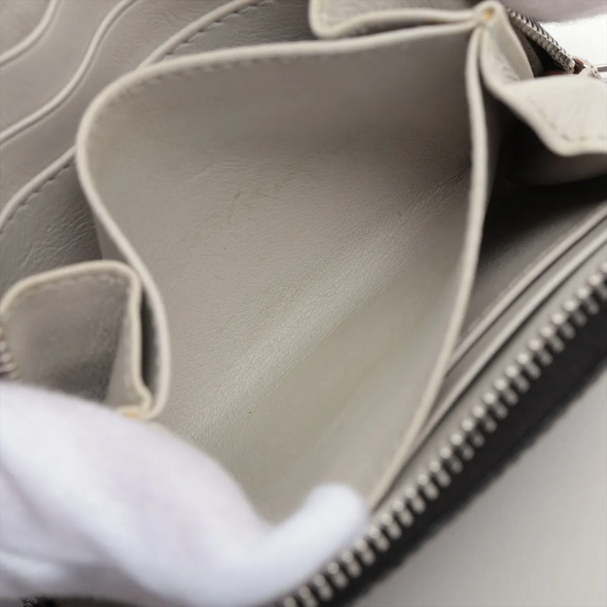 Anagram Leather Coin Case Black x Gray — view 6