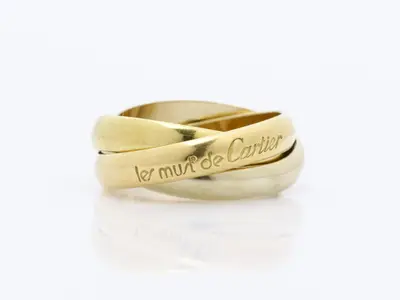 Trinity (precious metal) ring, 750, 7.7g, #51