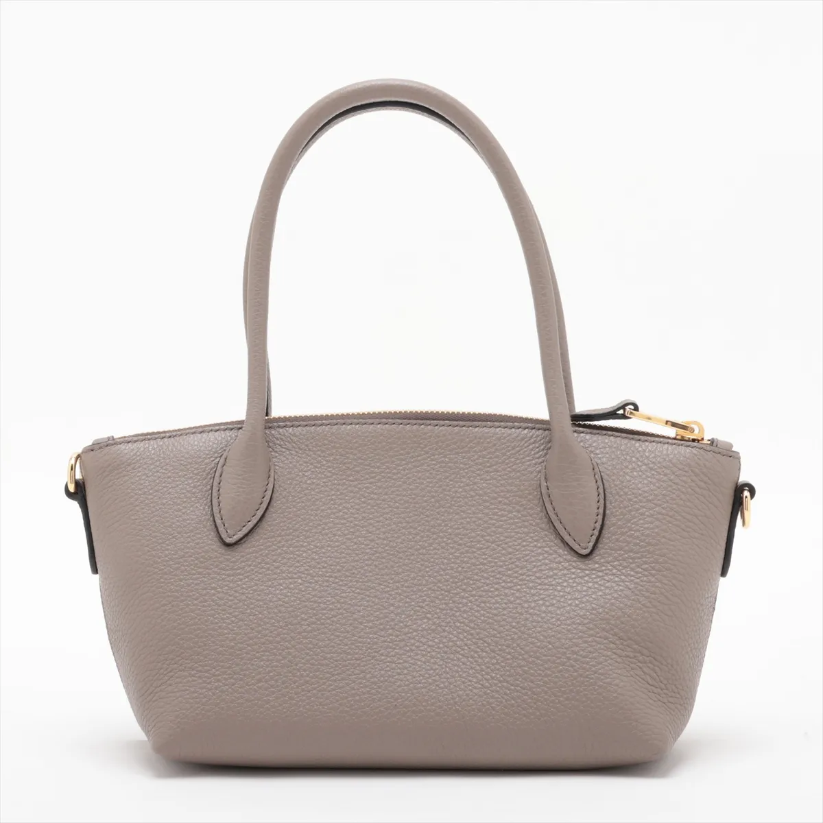 Vitello Daino 1BA472 Leather 2-Way Handbag, Gray — view 2