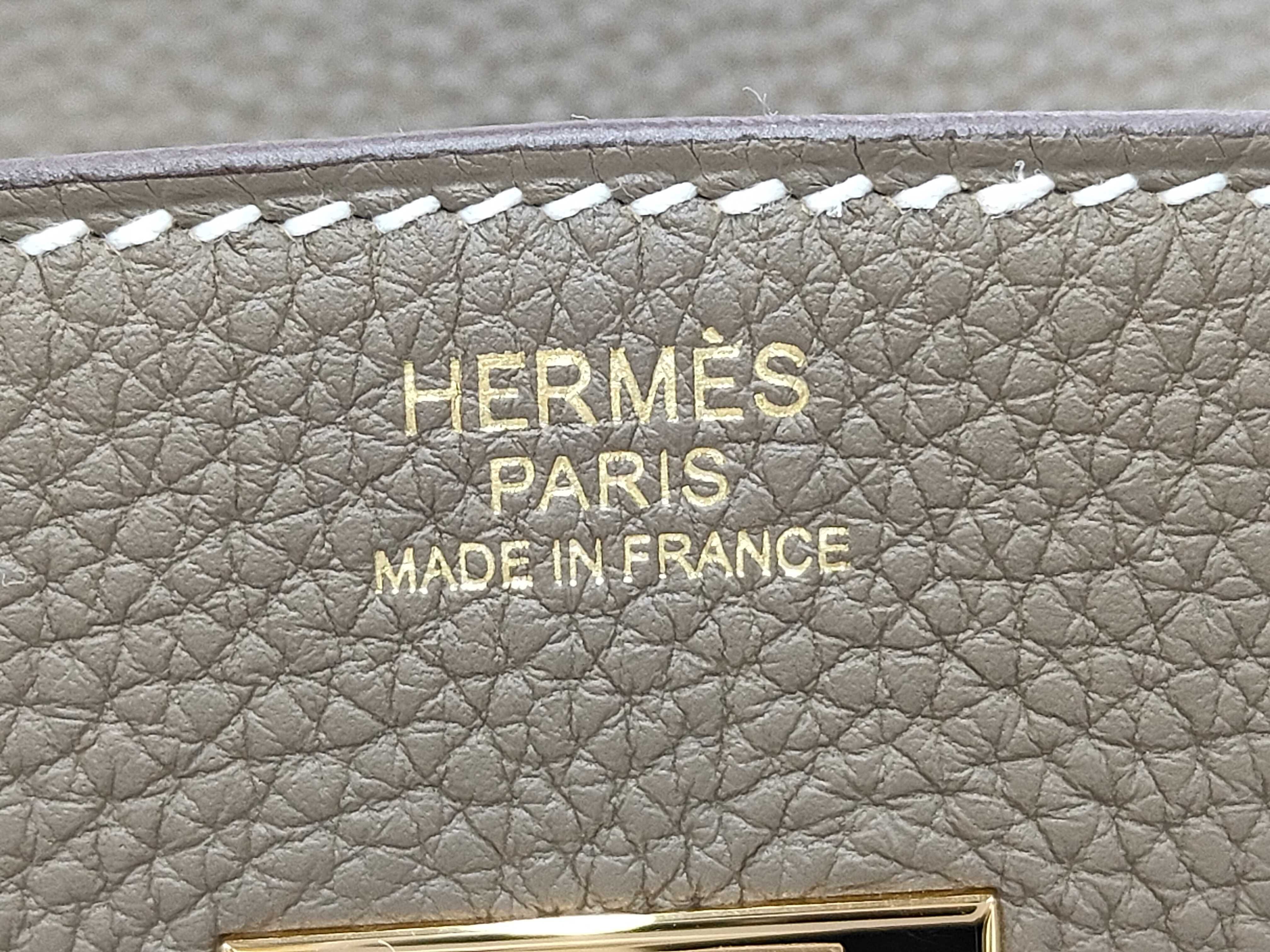 Birkin 30 Etoupe Togo Gold Hardware W Stamp Handbag — view 9