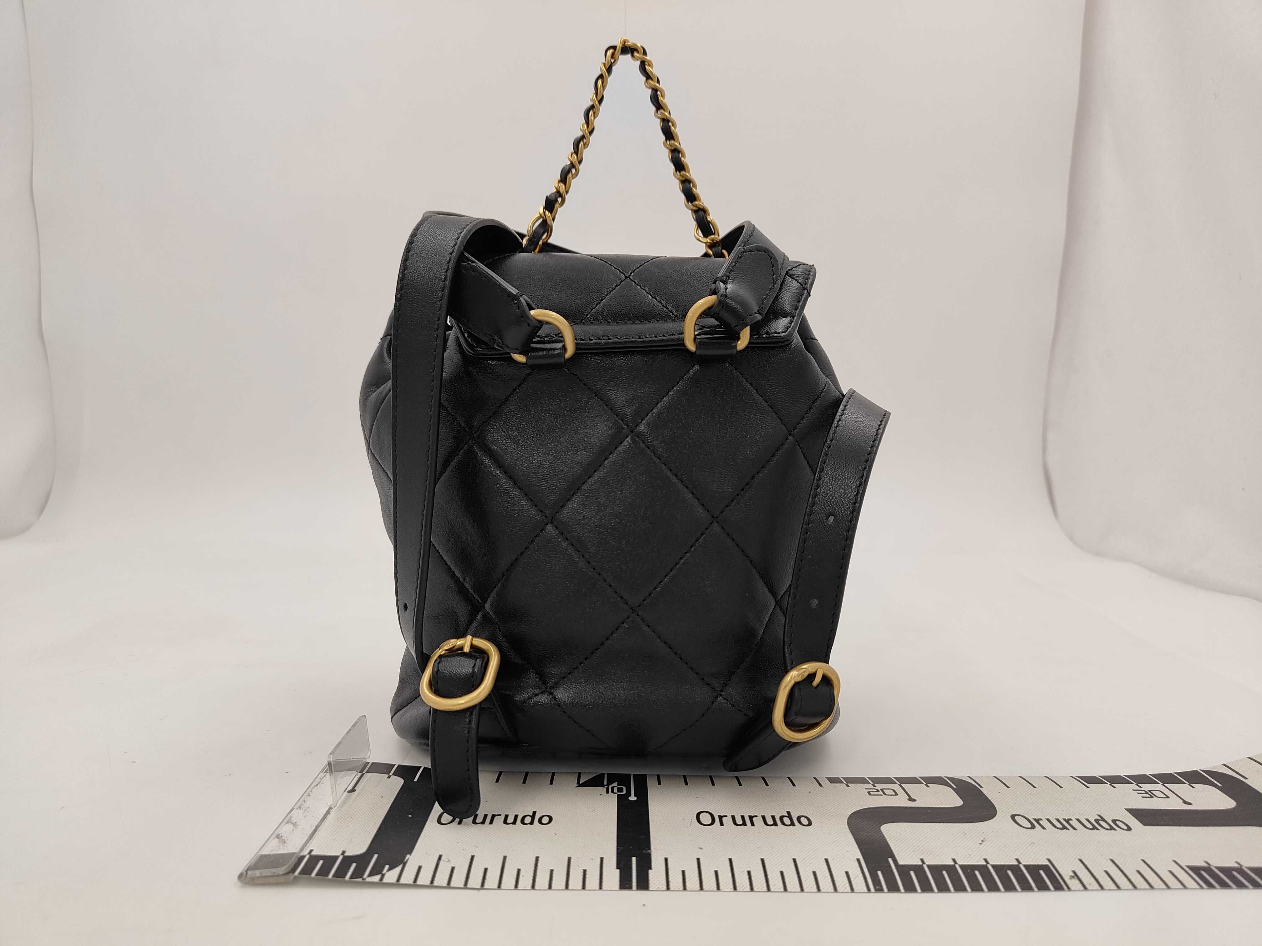 Black Backpack with Gold Hardware — view 2