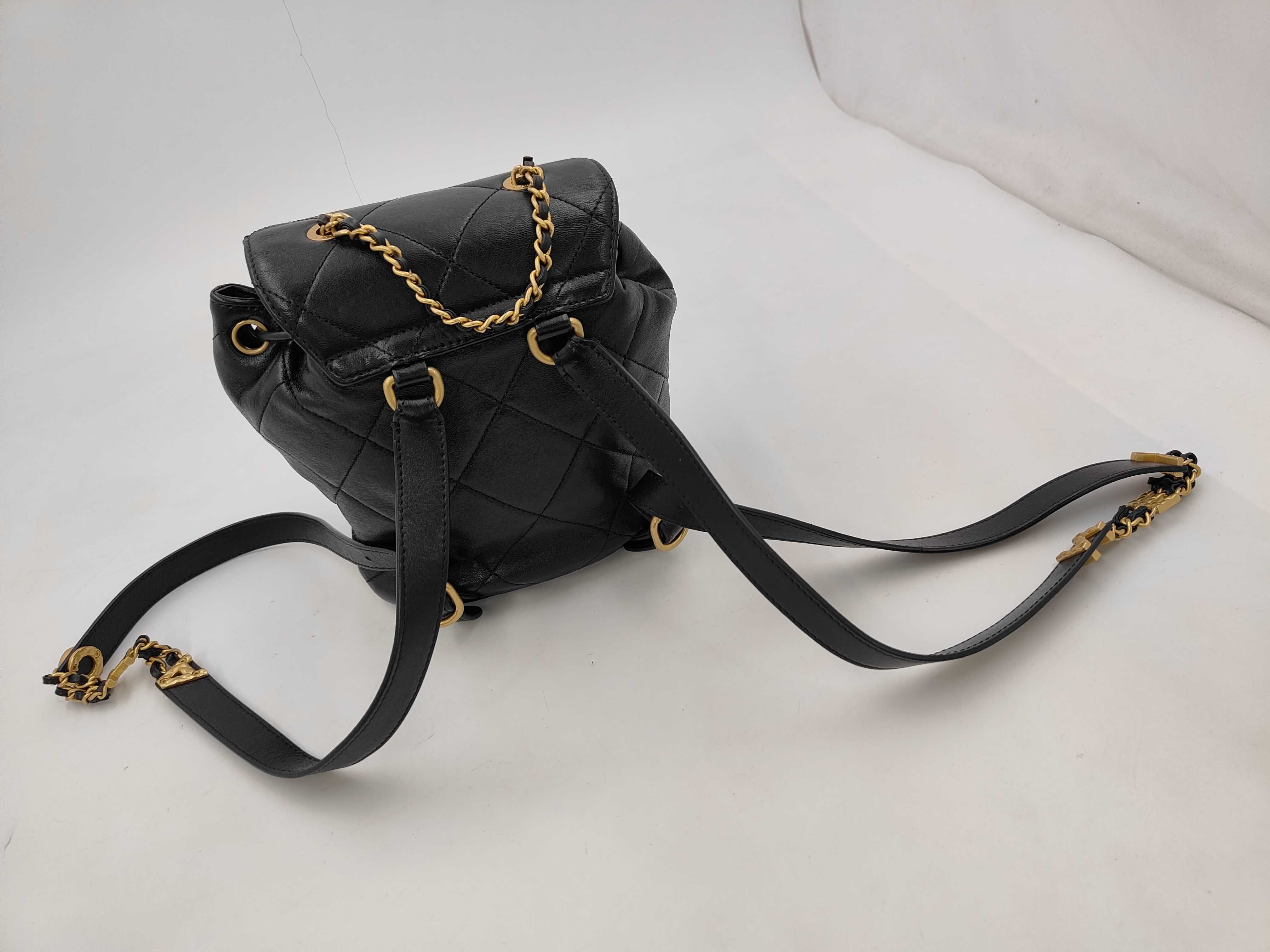 Black Backpack with Gold Hardware — view 5