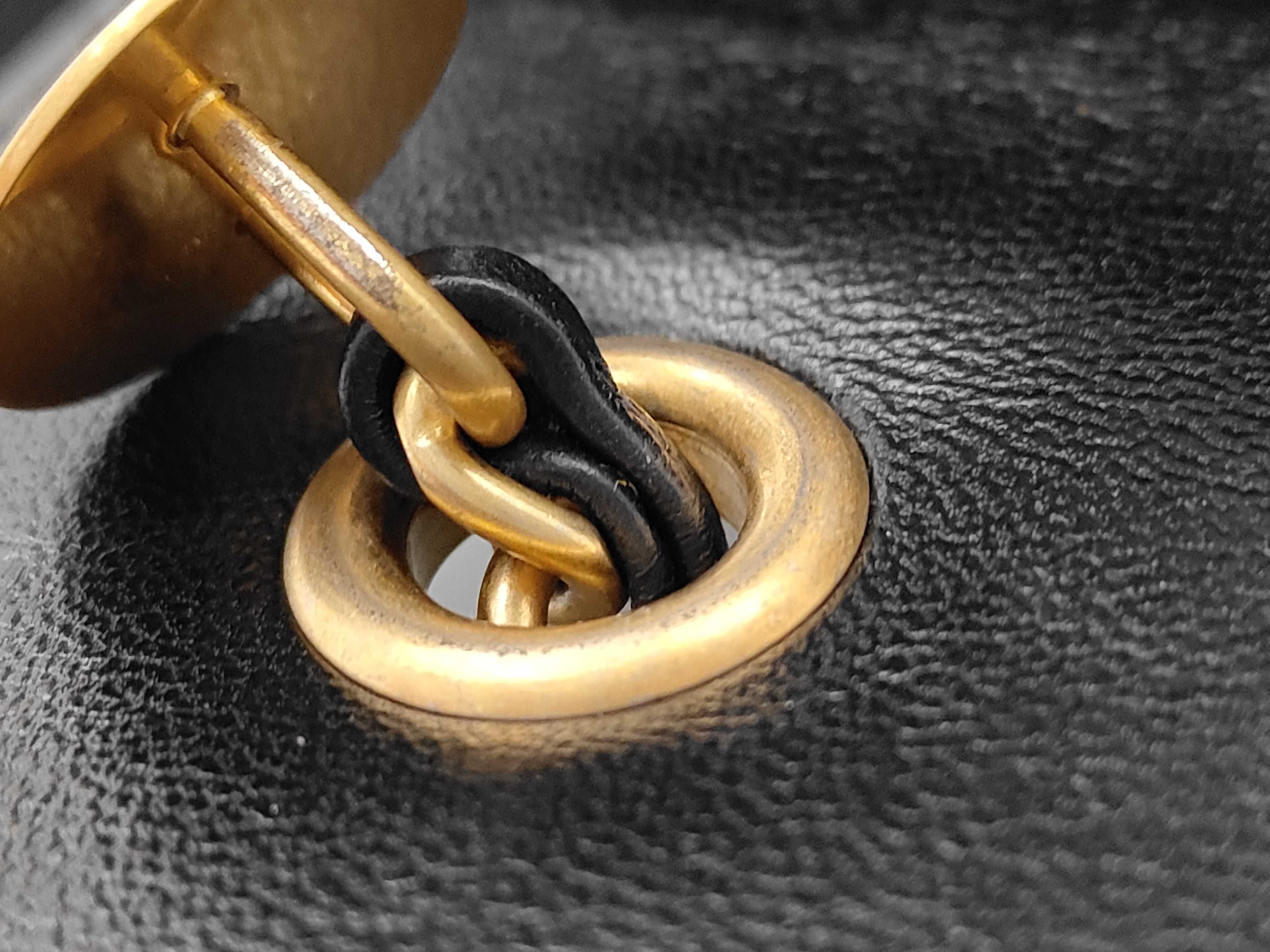 Black Backpack with Gold Hardware — view 8