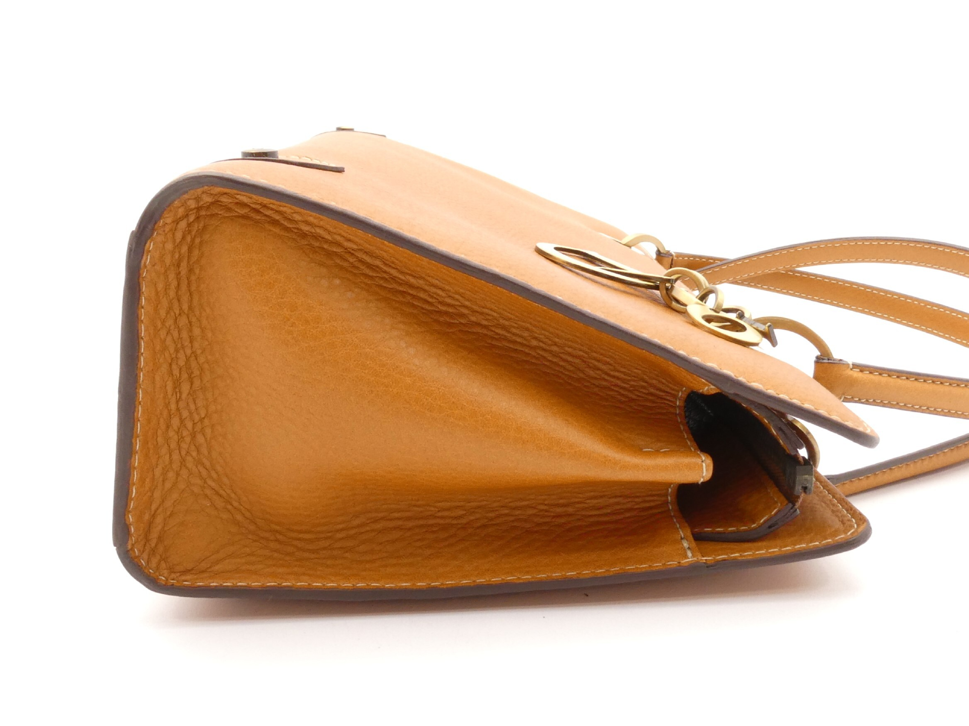 logo leather shoulder bag — view 4