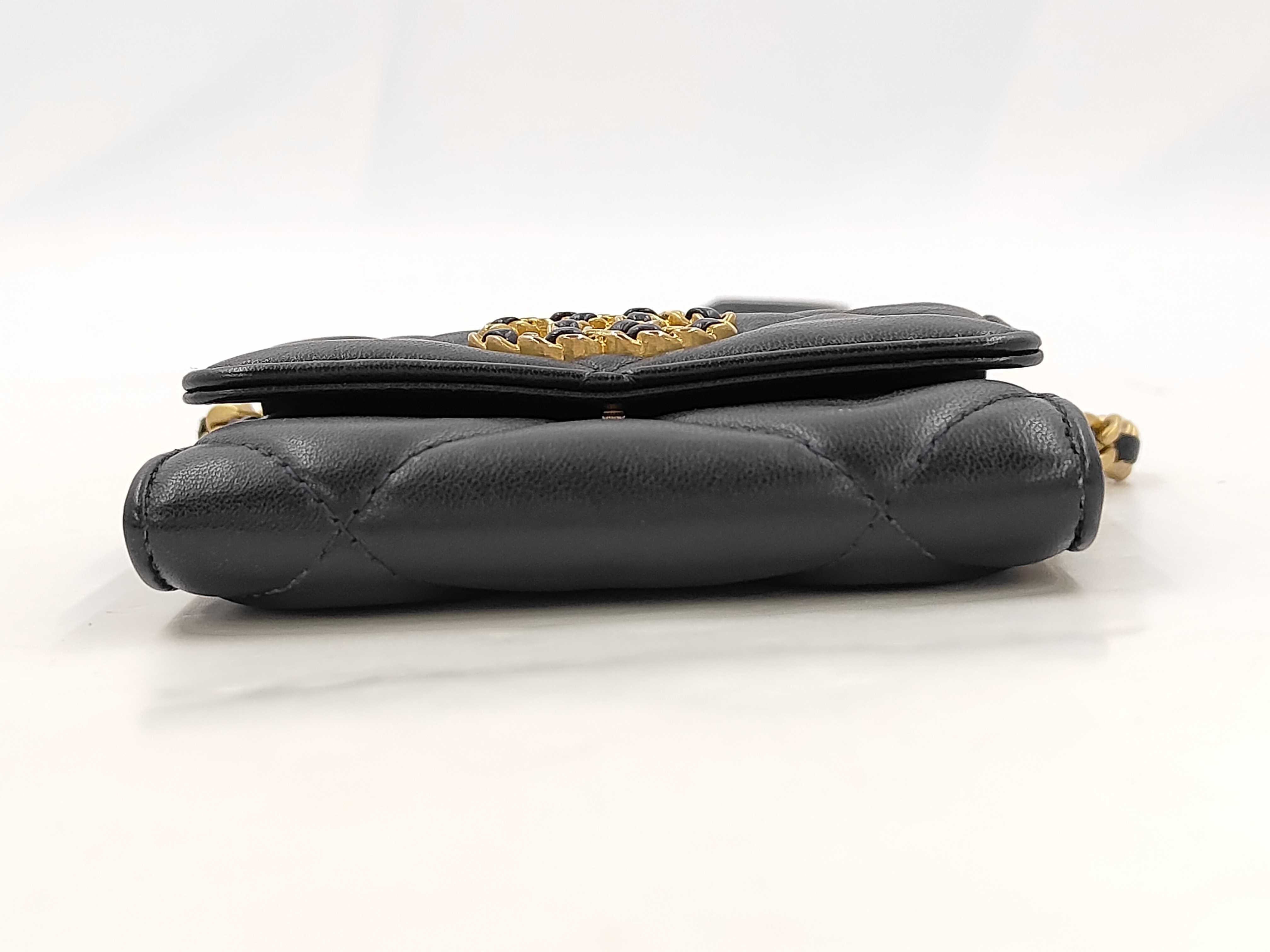 Lambskin 19 Mini Chain Wallet Shoulder Bag Matelassé Shoulder Bag — view 3