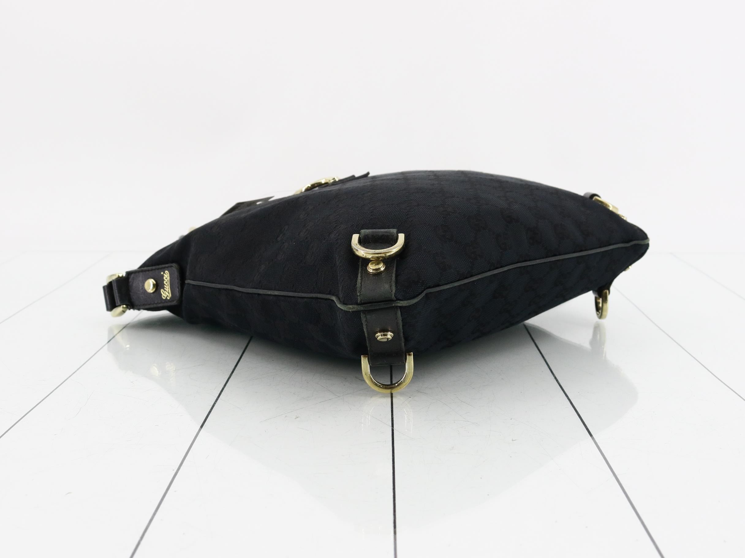 Canvas Shoulder Bag, Abbey, Black, 131326 — view 5