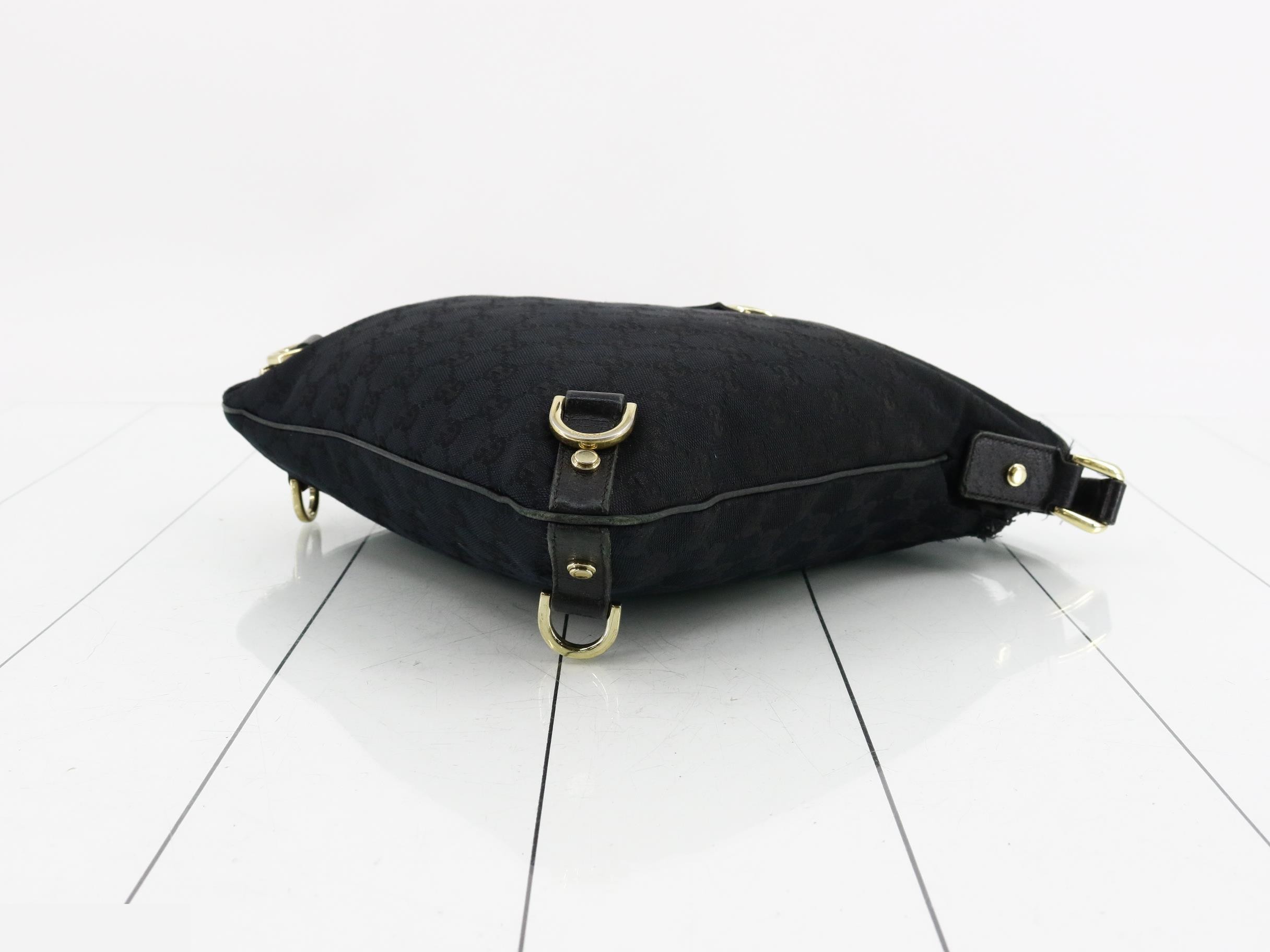 Canvas Shoulder Bag, Abbey, Black, 131326 — view 6