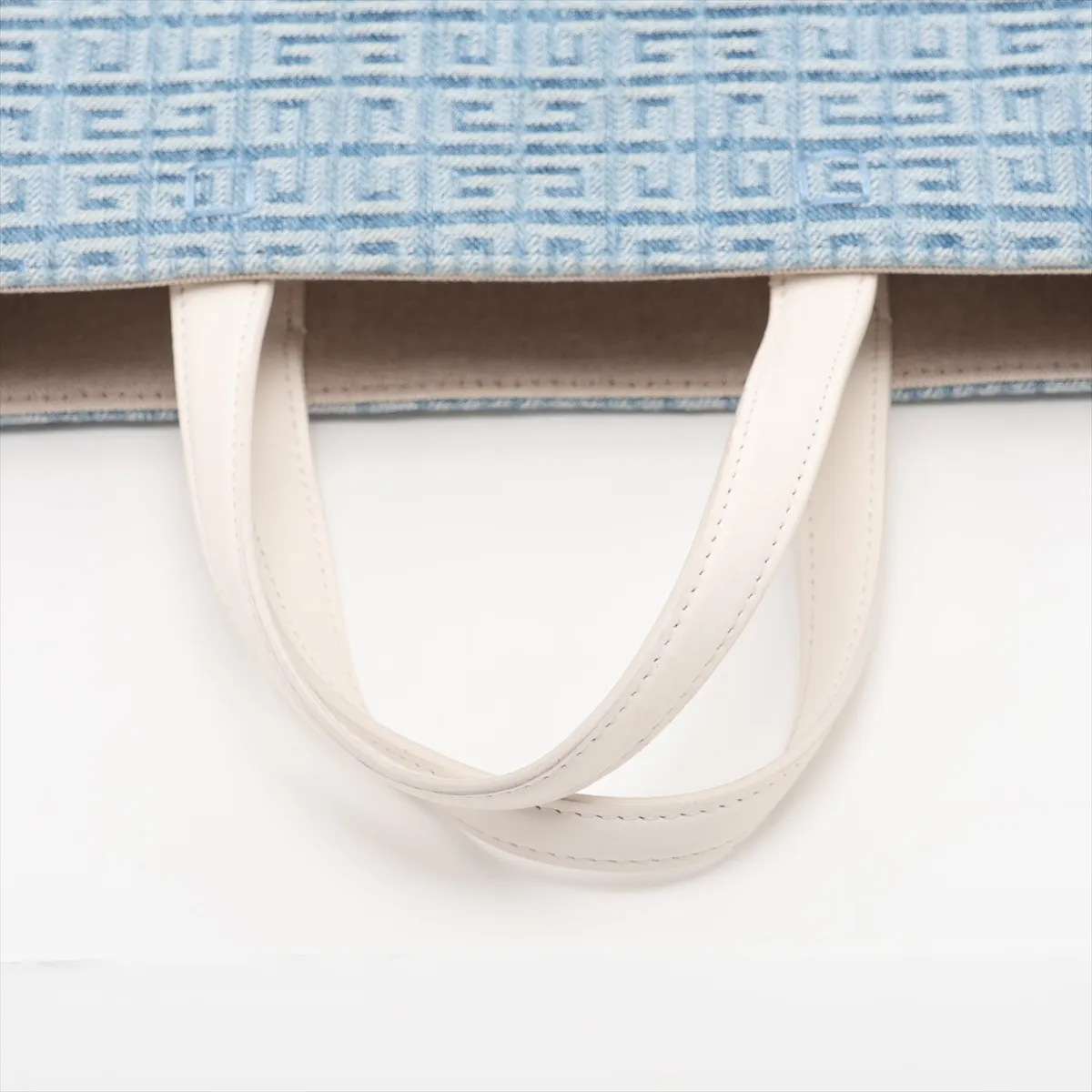 G Tote Medium Denim x Leather 2-Way Tote Bag Blue — view 5