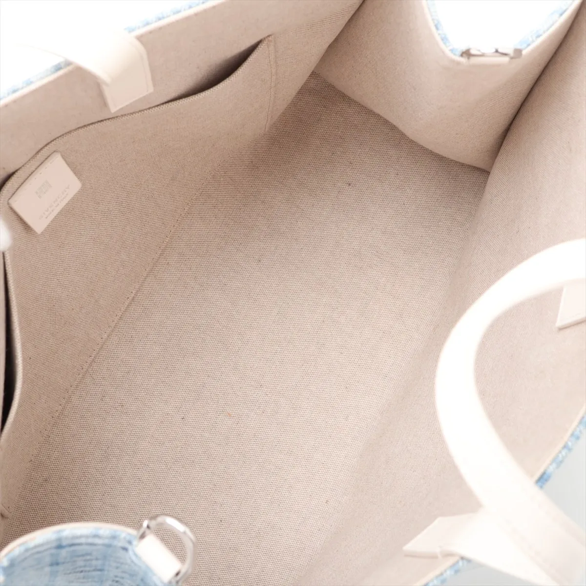 G Tote Medium Denim x Leather 2-Way Tote Bag Blue — view 8