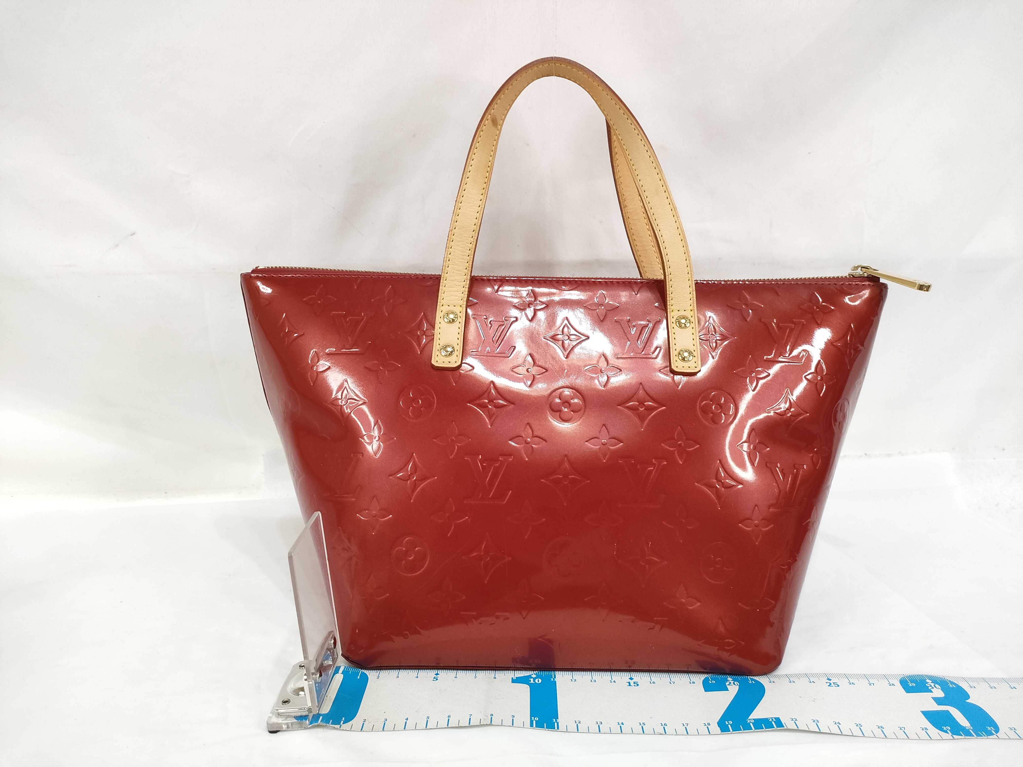 Red Vernis Monogram Bellevue PM M93583 Tote Bag — view 2