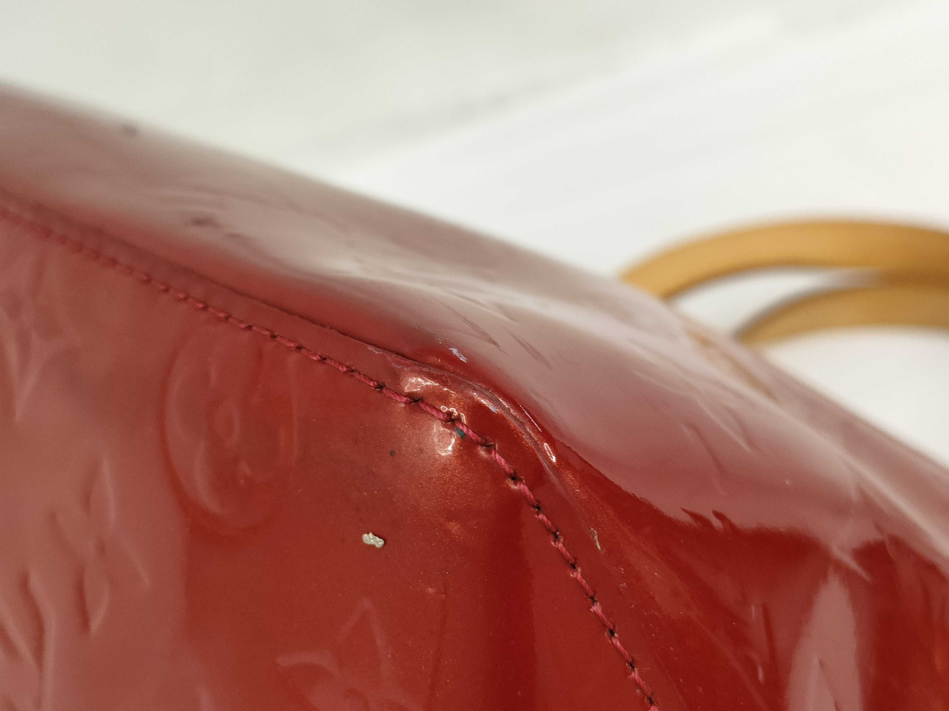 Red Vernis Monogram Bellevue PM M93583 Tote Bag — view 6