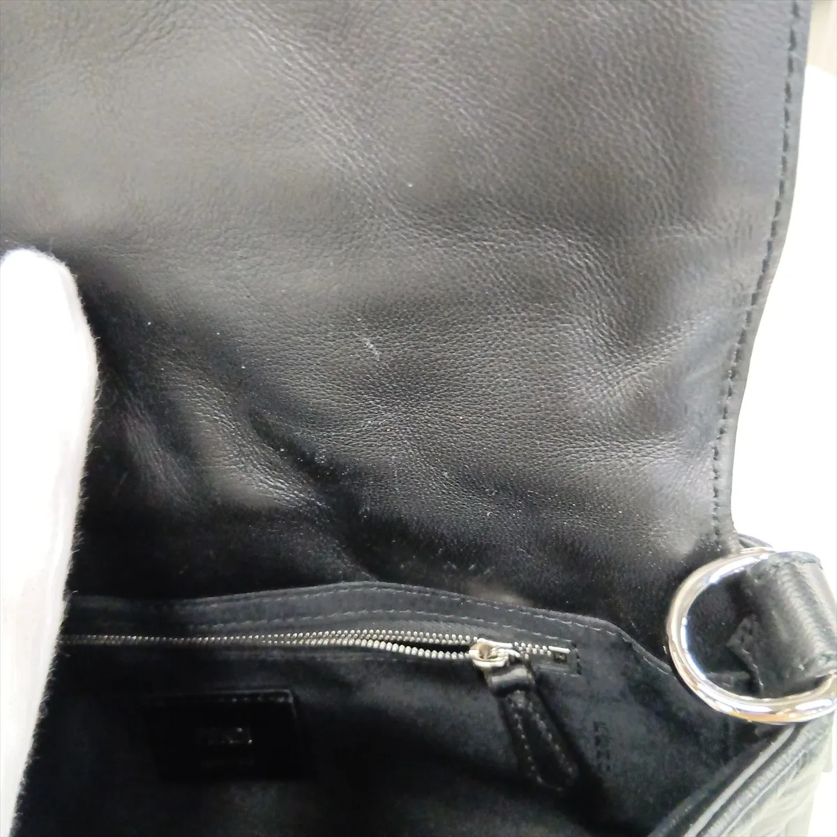 Zucca Mamma Bucket 7VA472 Leather Body Bag, Black — view 11