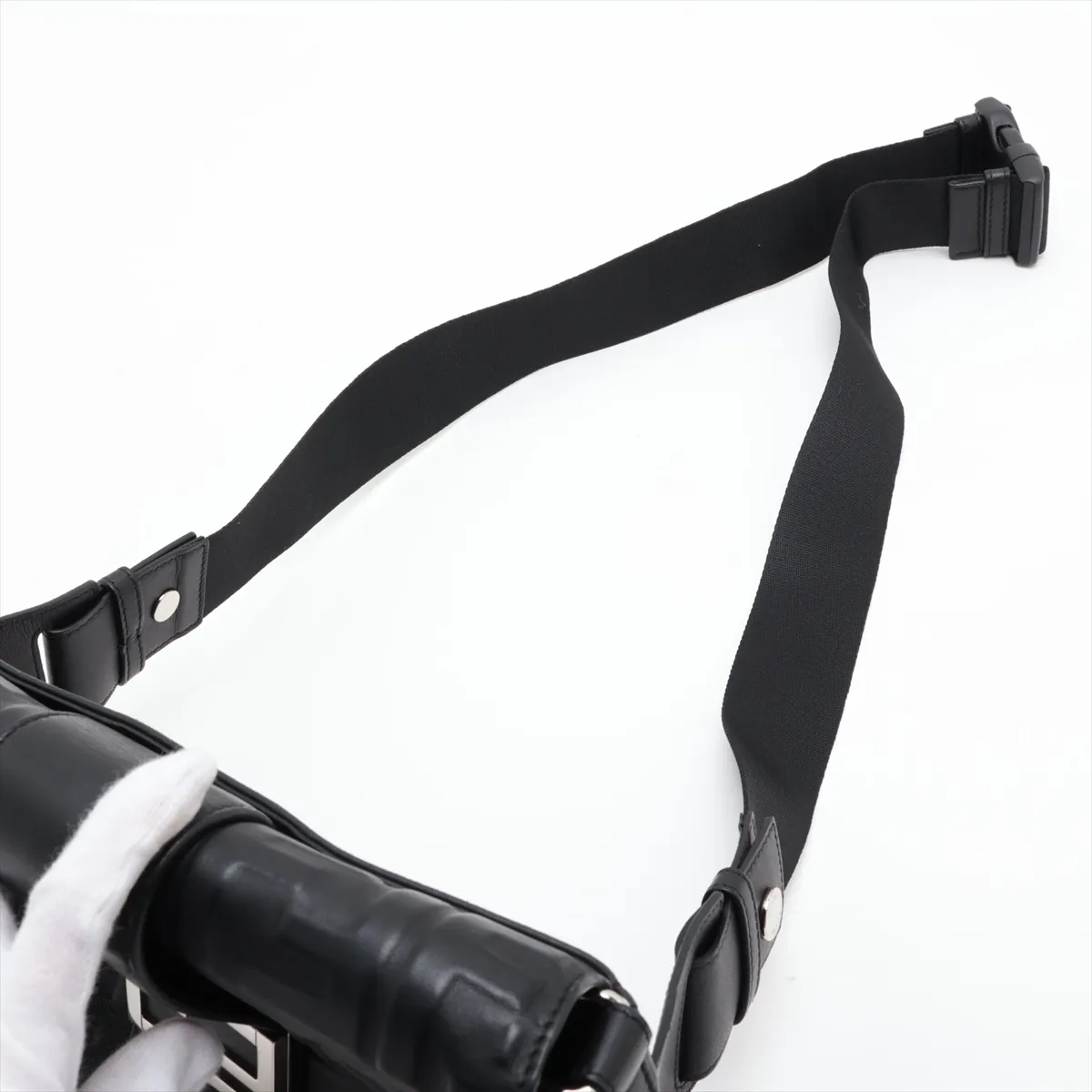Zucca Mamma Bucket 7VA472 Leather Body Bag, Black — view 5