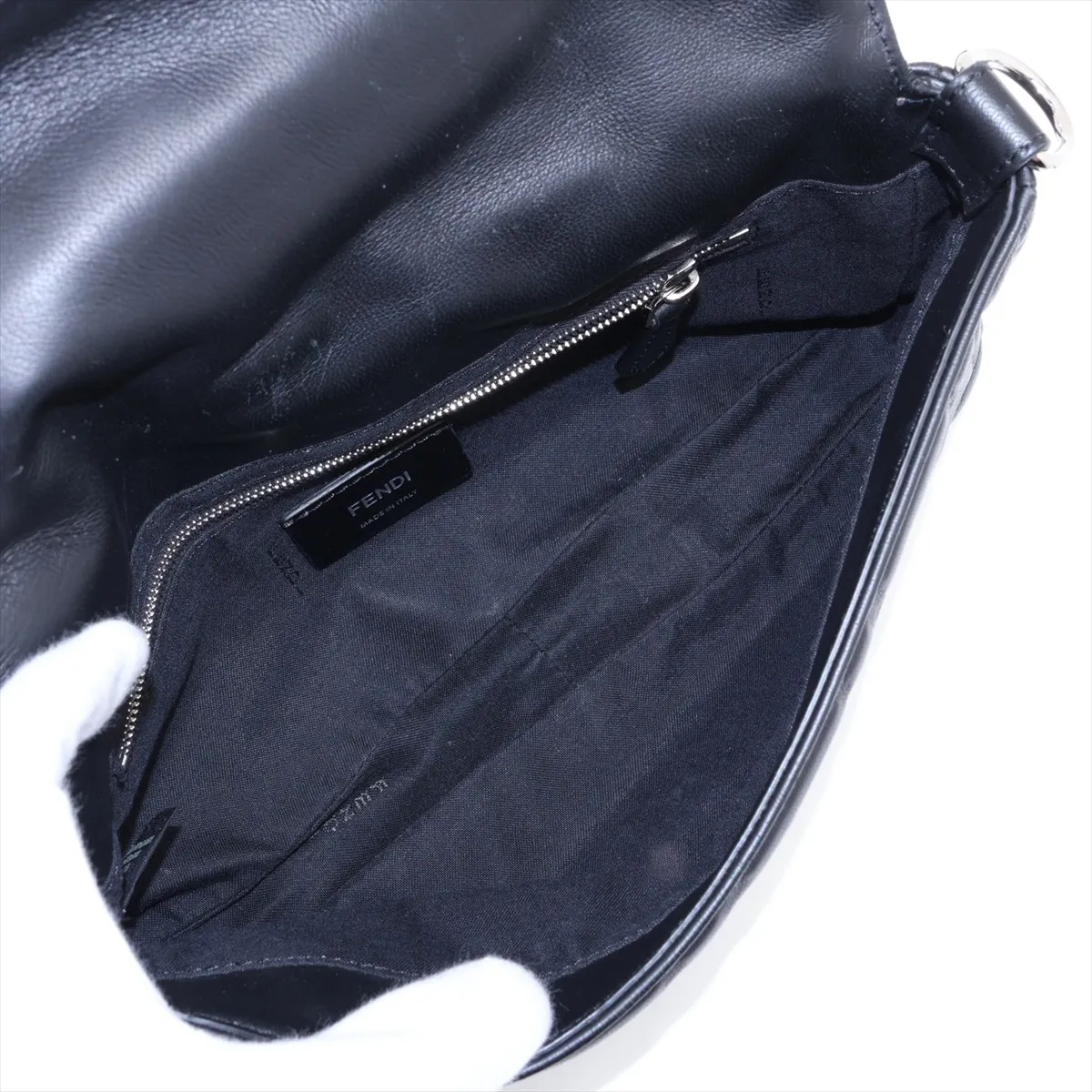Zucca Mamma Bucket 7VA472 Leather Body Bag, Black — view 6