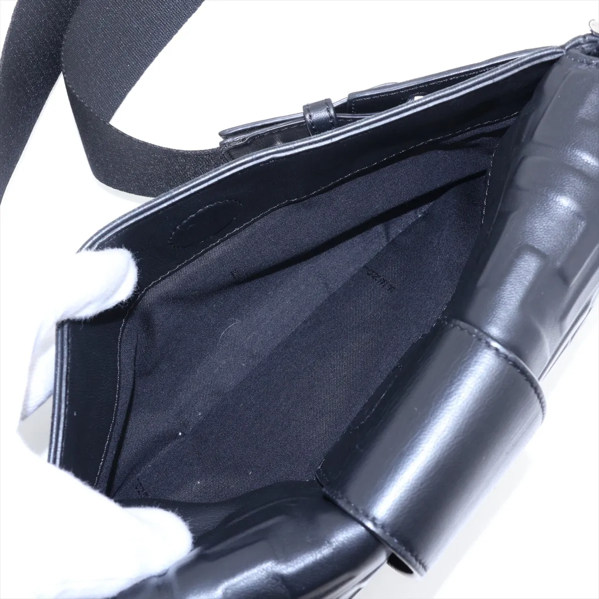 Zucca Mamma Bucket 7VA472 Leather Body Bag, Black — view 8