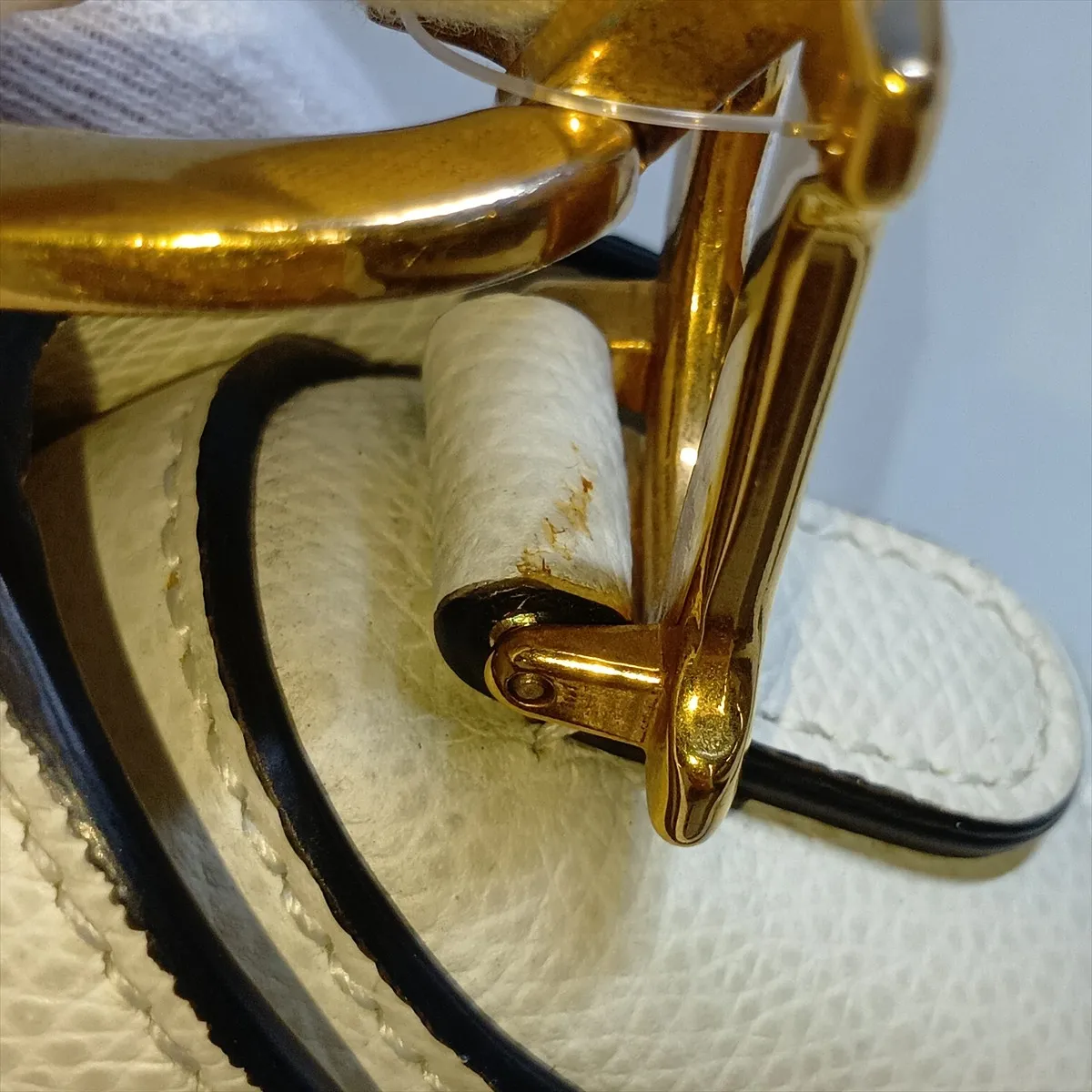 Saddle Leather Handbag, White — view 15