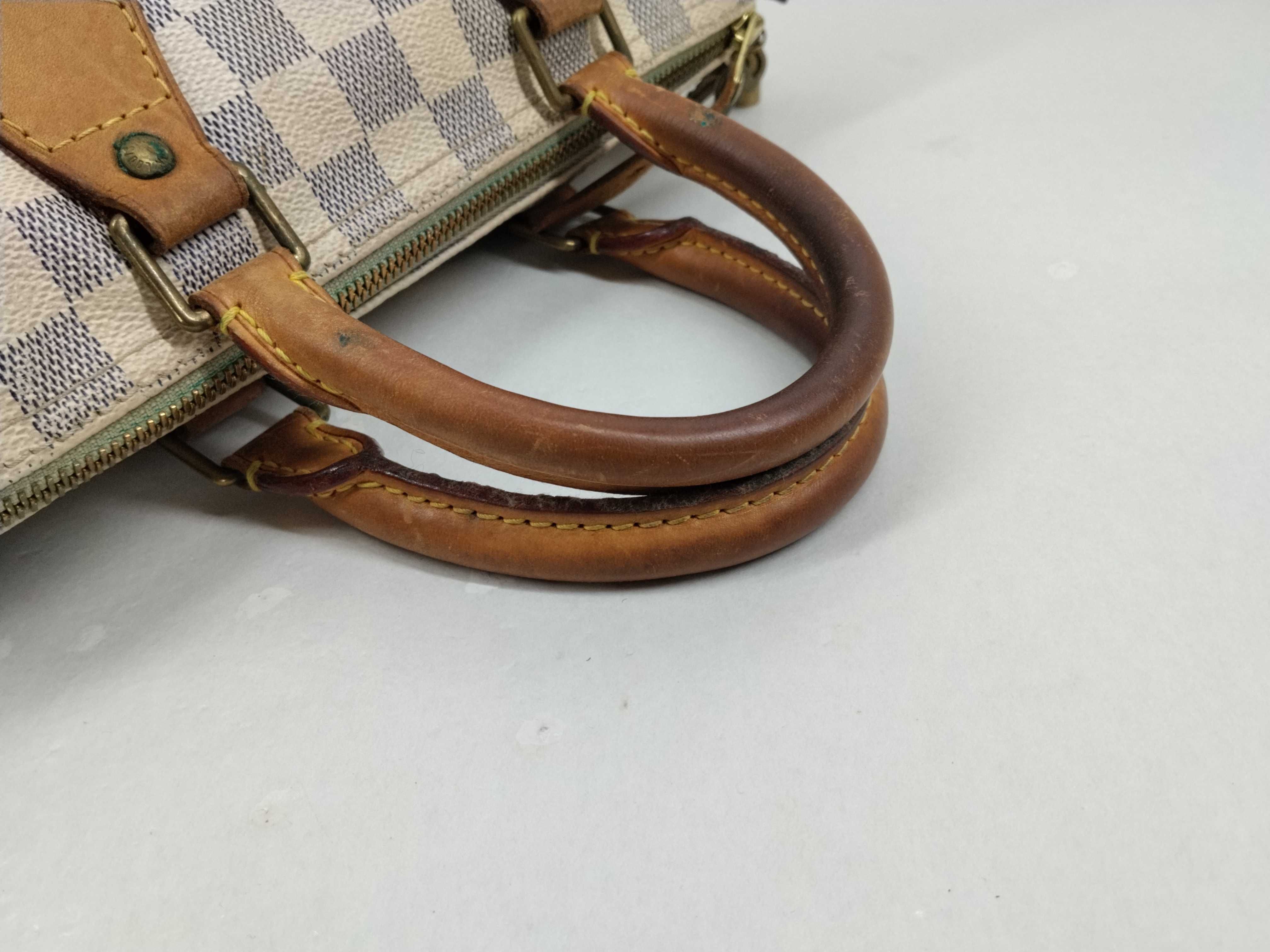 Damier Azur Speedy 25 N41534 SP0130 Boston Bag — view 9