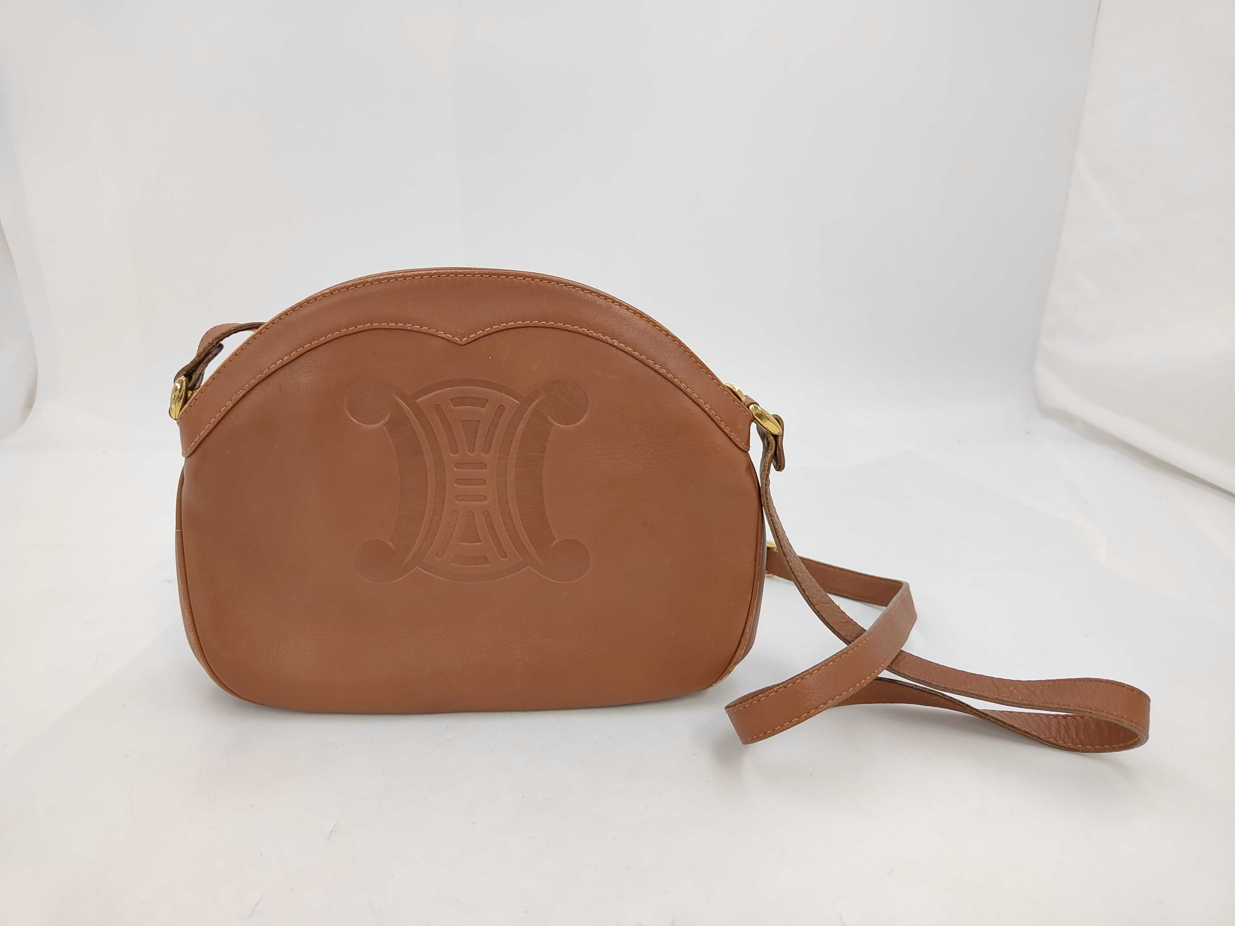 Triomphe Logo Leather Shoulder Bag