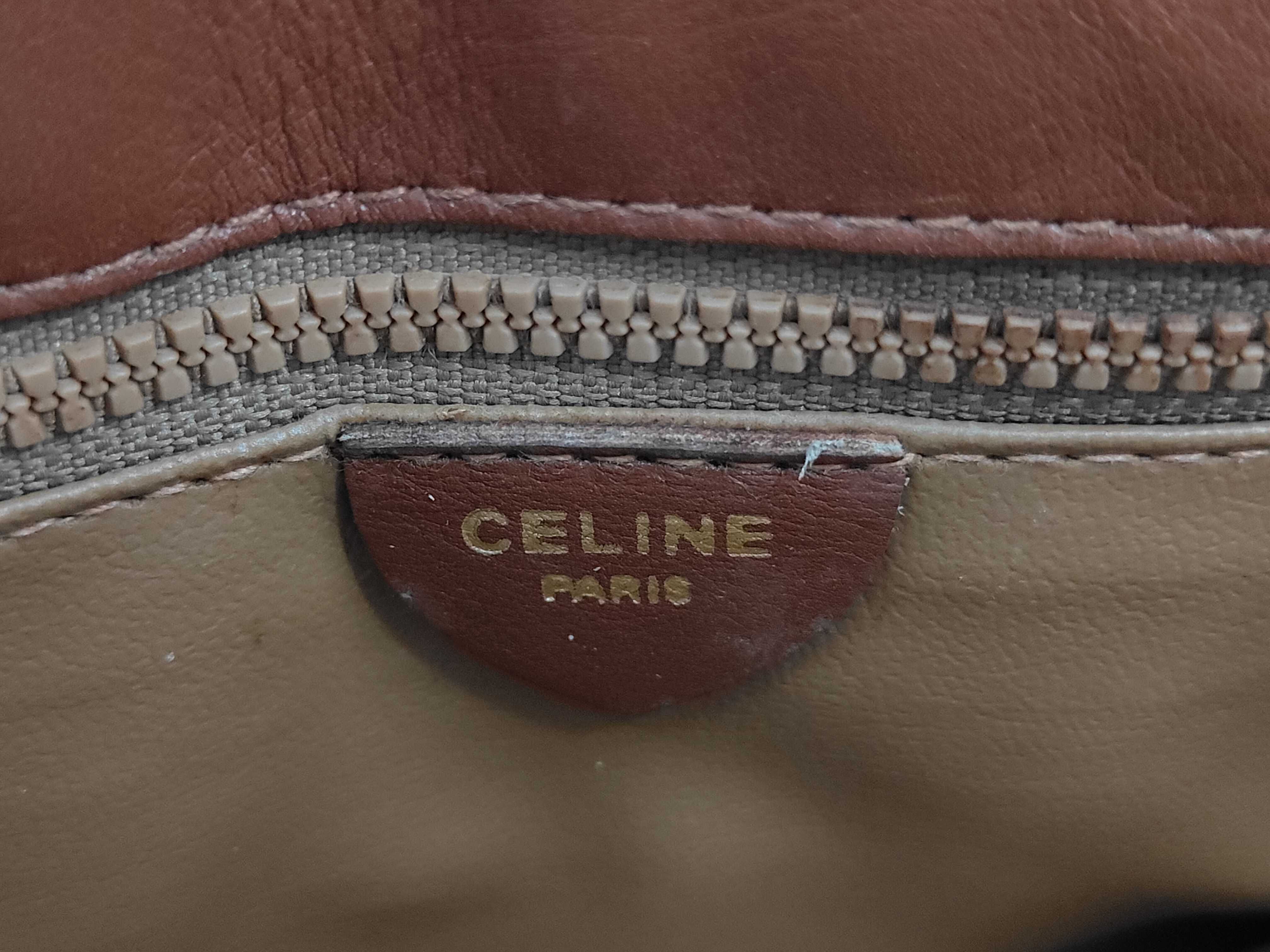 Triomphe Logo Leather Shoulder Bag — view 9