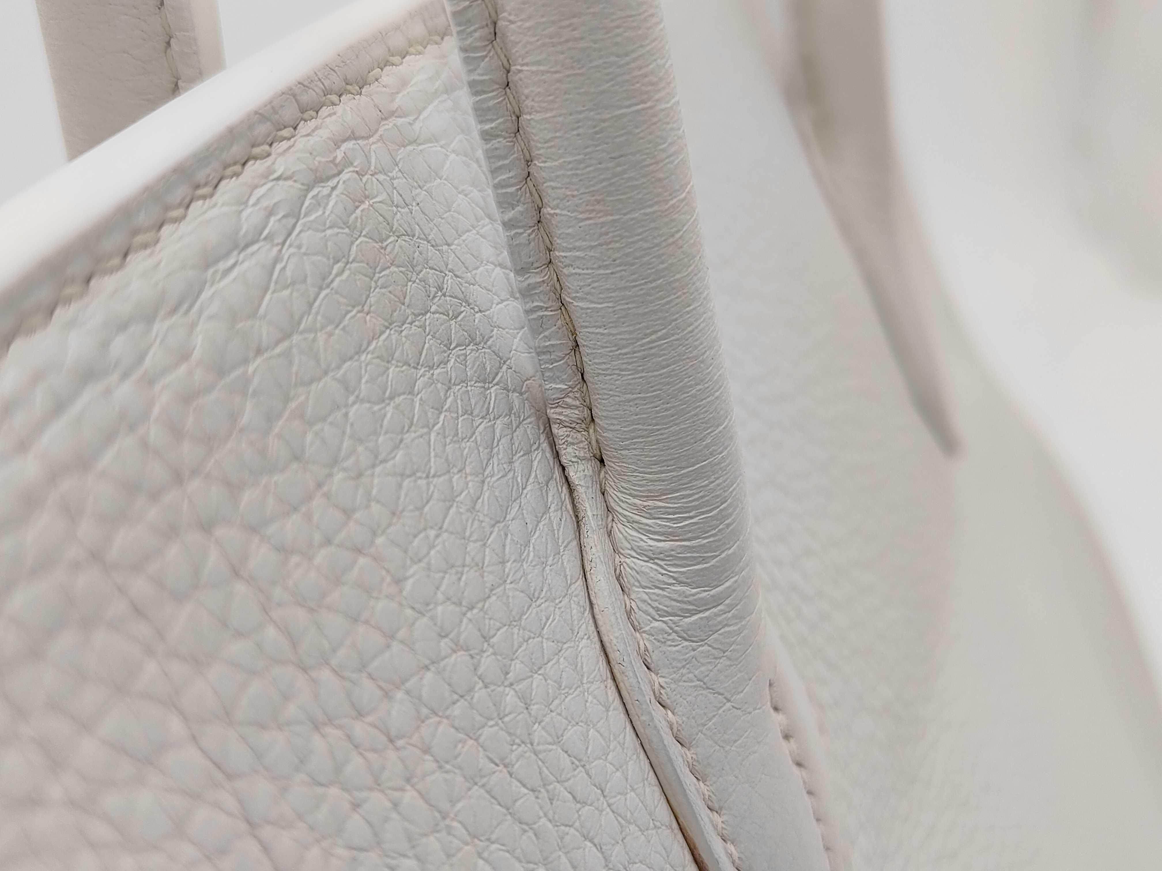 Birkin 35 White/Silver Hardware G Stamp Handbag — view 5