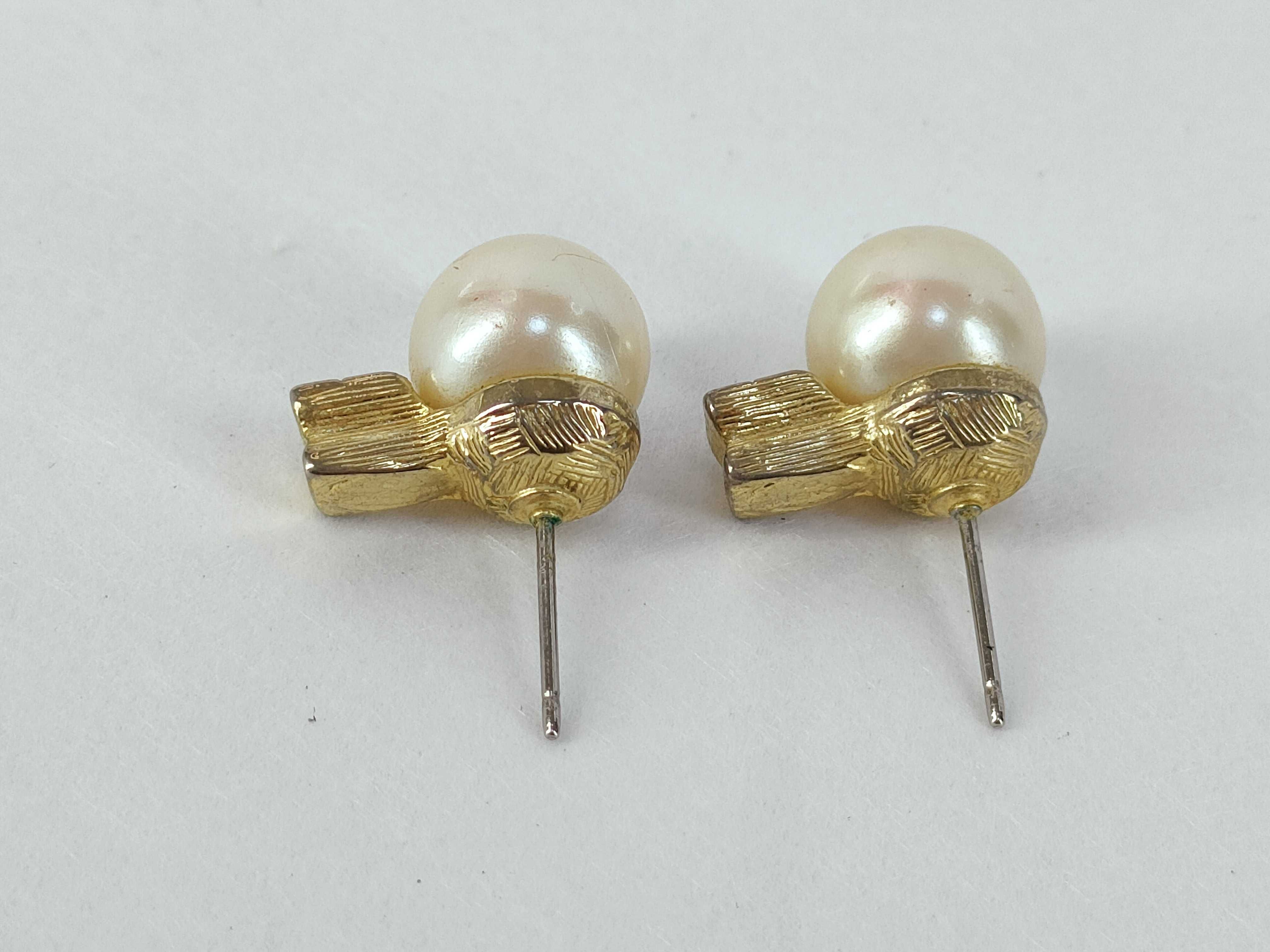 pearl earrings — view 2