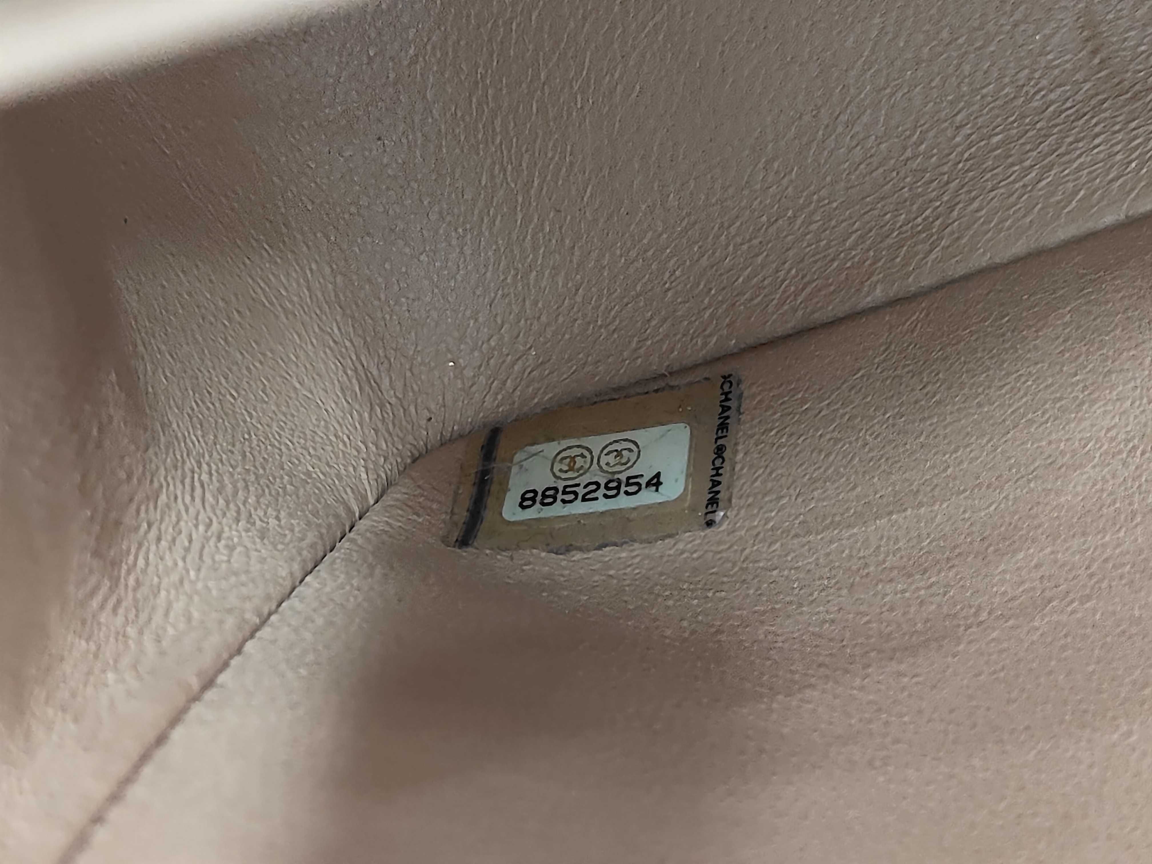 Matelassé 25 Double Flap Lambskin Chain Shoulder Bag, Series 8, Beige — view 8