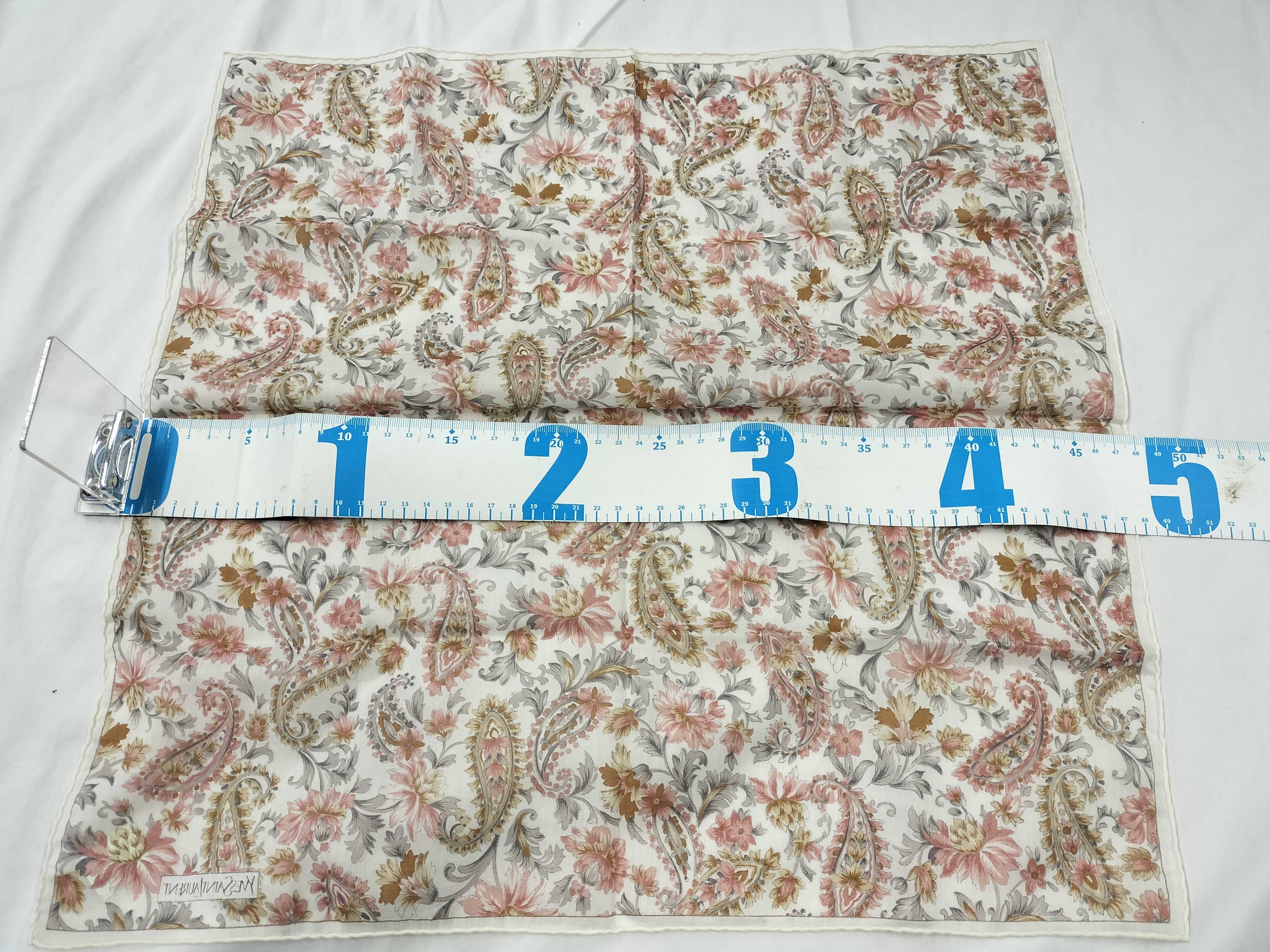handkerchief/scarf with sticker, paisley pattern, floral design, and other accessories. — view 2