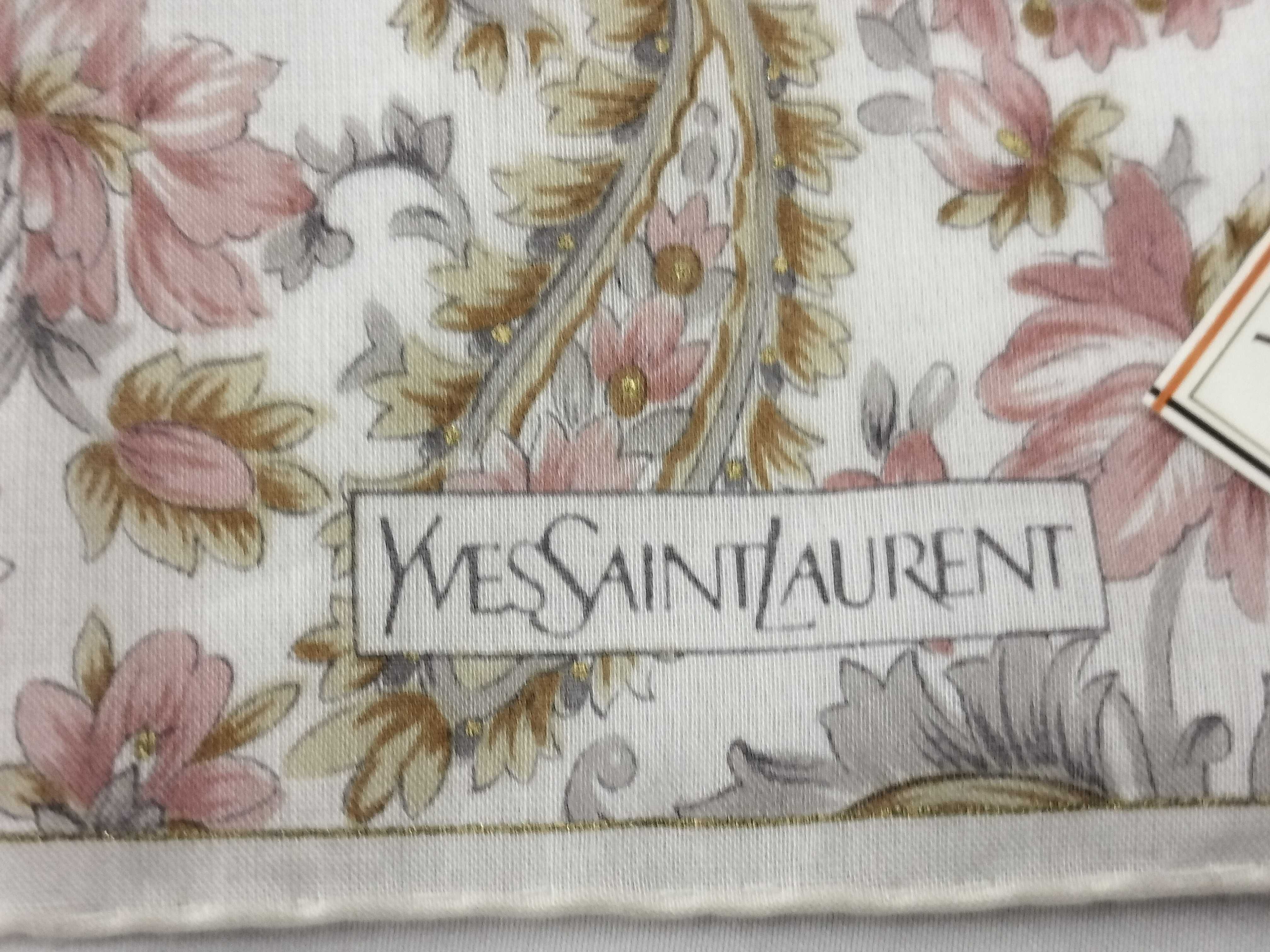 handkerchief/scarf with sticker, paisley pattern, floral design, and other accessories. — view 3