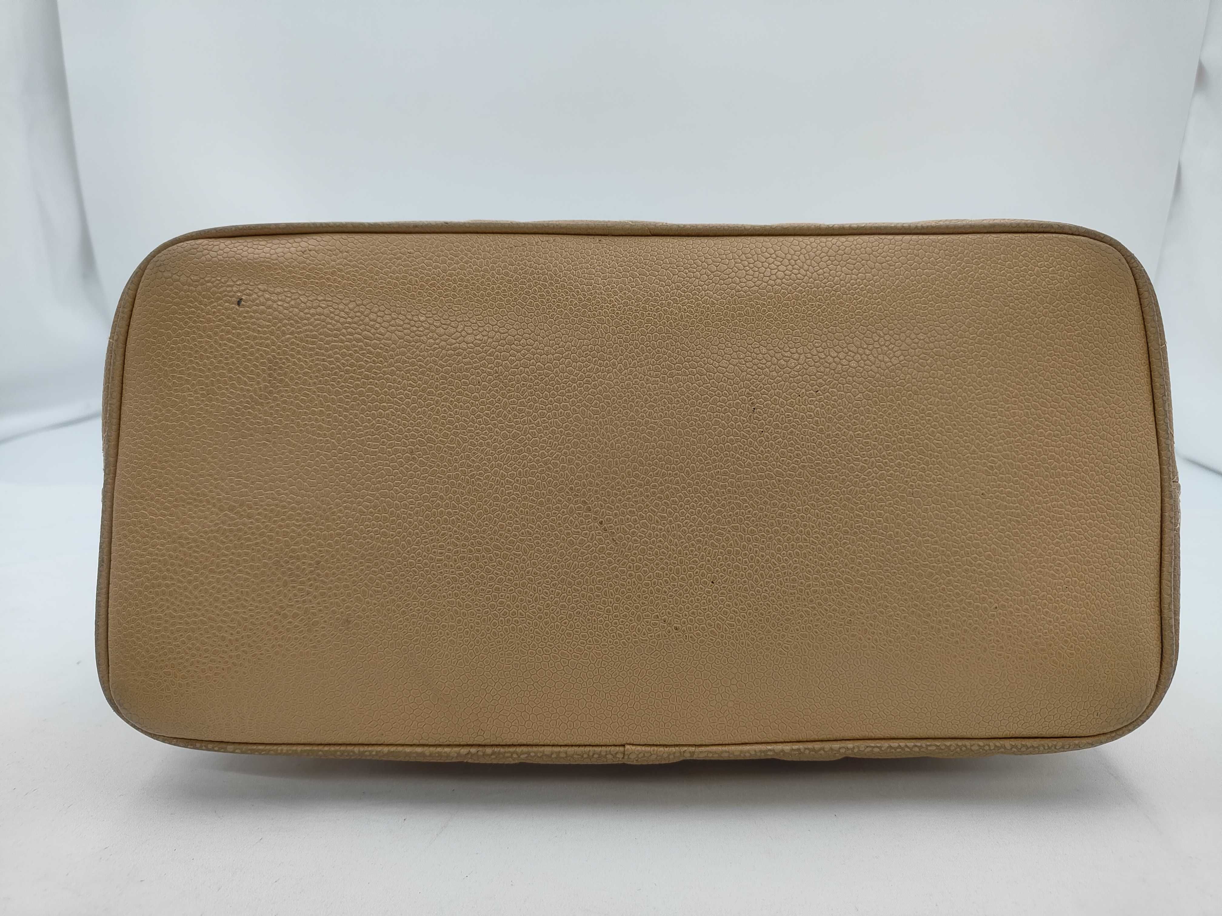 Coco Reissue Tote Bag, Caviar Leather, Beige — view 7